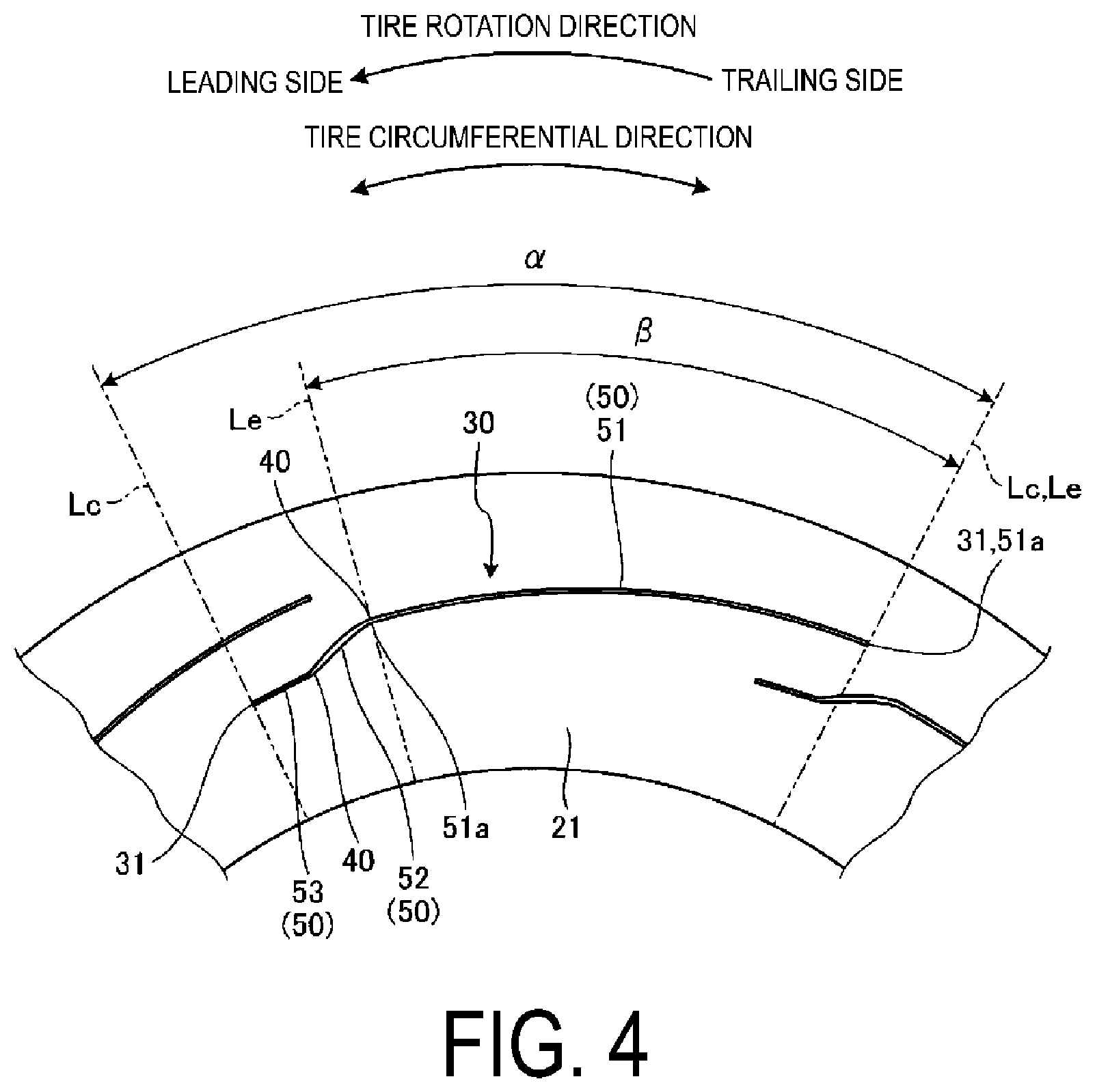 Patent US12103336 Figure 4 – Pneumatic tire