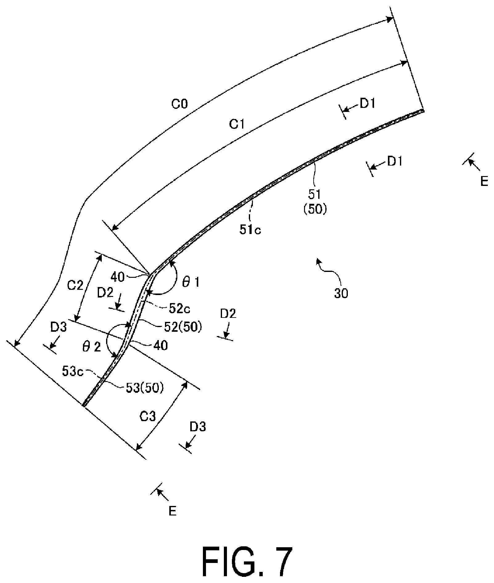 Patent US12103336 Figure 7 – Pneumatic tire