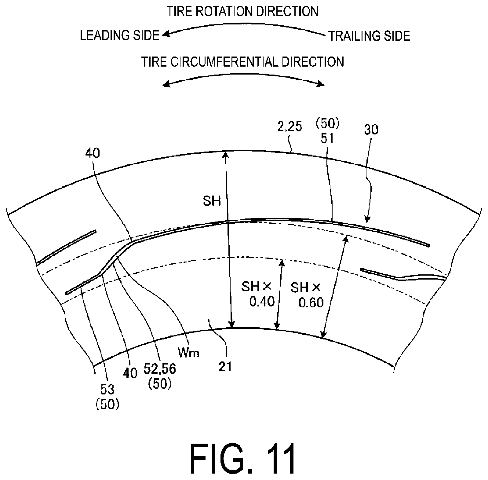 Patent US12103336 Figure 13 – Pneumatic tire