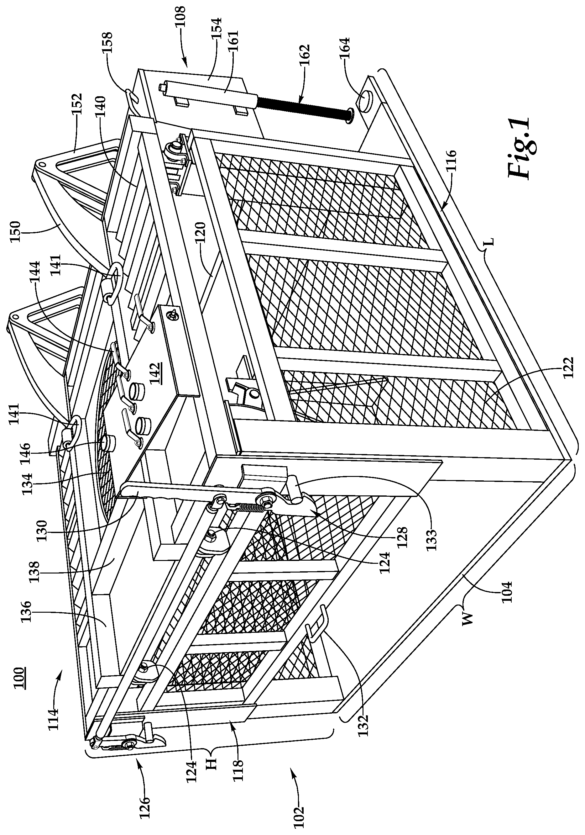 Patent US12103341 — Tire servicing cage — Figure 1