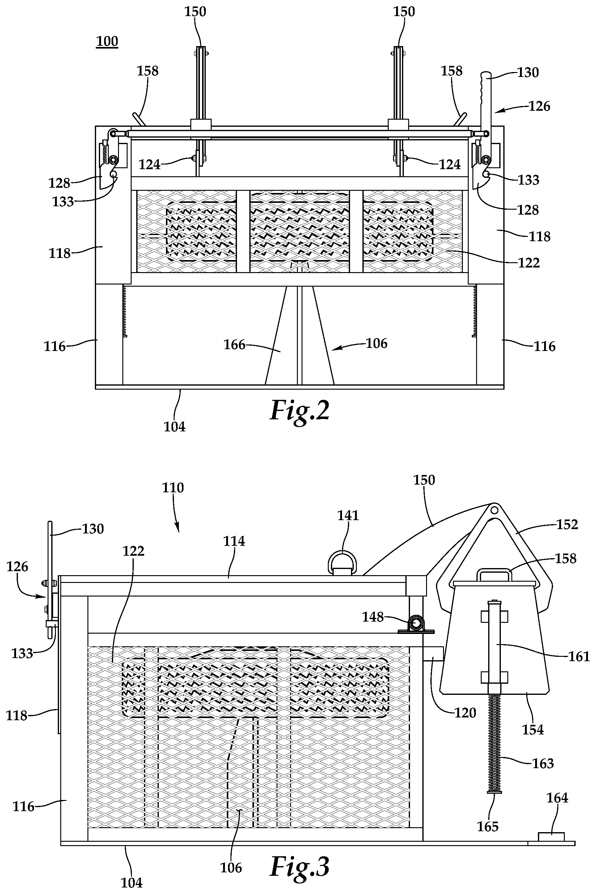 Patent US12103341 Figure 2 – Tire servicing cage