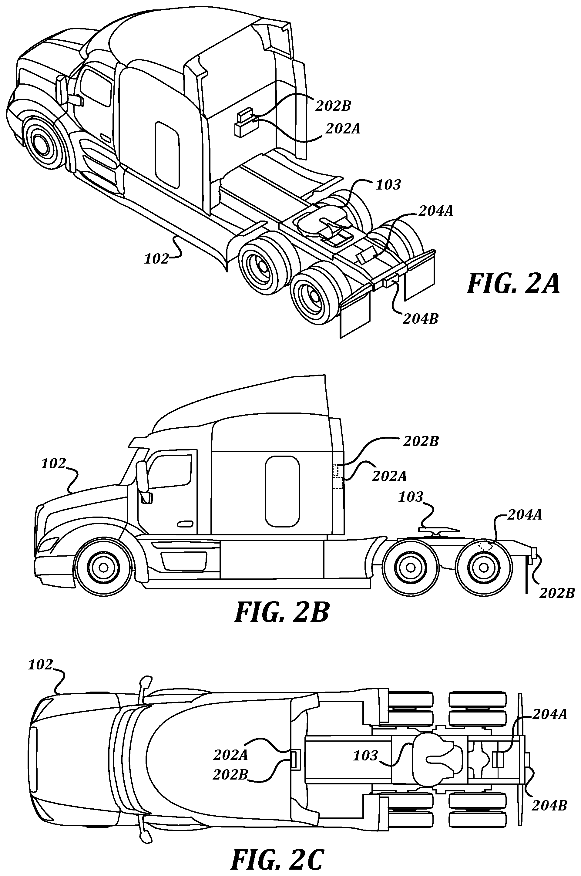 Patent US12103342 Figure 2 – Autonomous detection of and backing to trailer kingpin