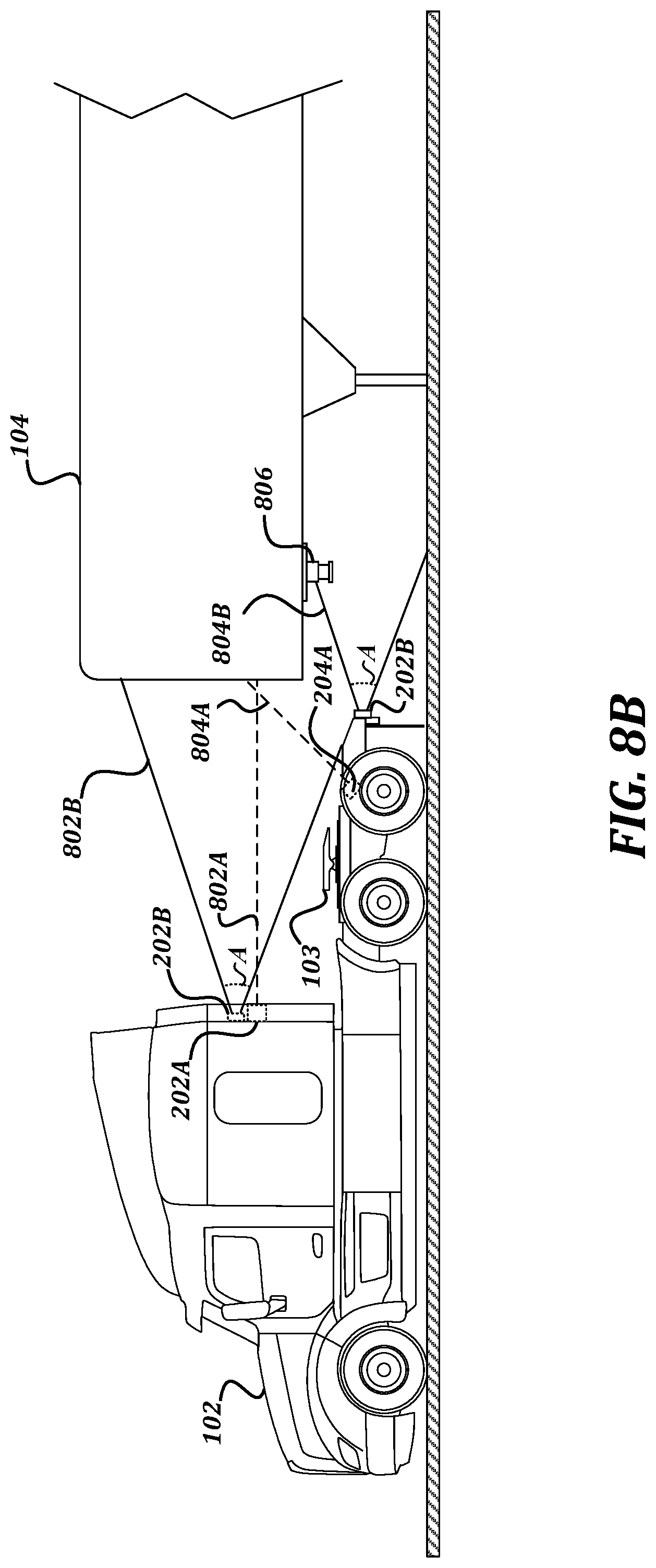 Patent US12103342 Figure 11 – Autonomous detection of and backing to trailer kingpin