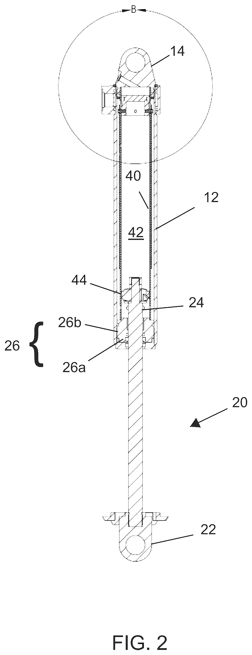 Patent US12103344 Figure 2 – Control coil over internal bypass damper for automotive suspensions
