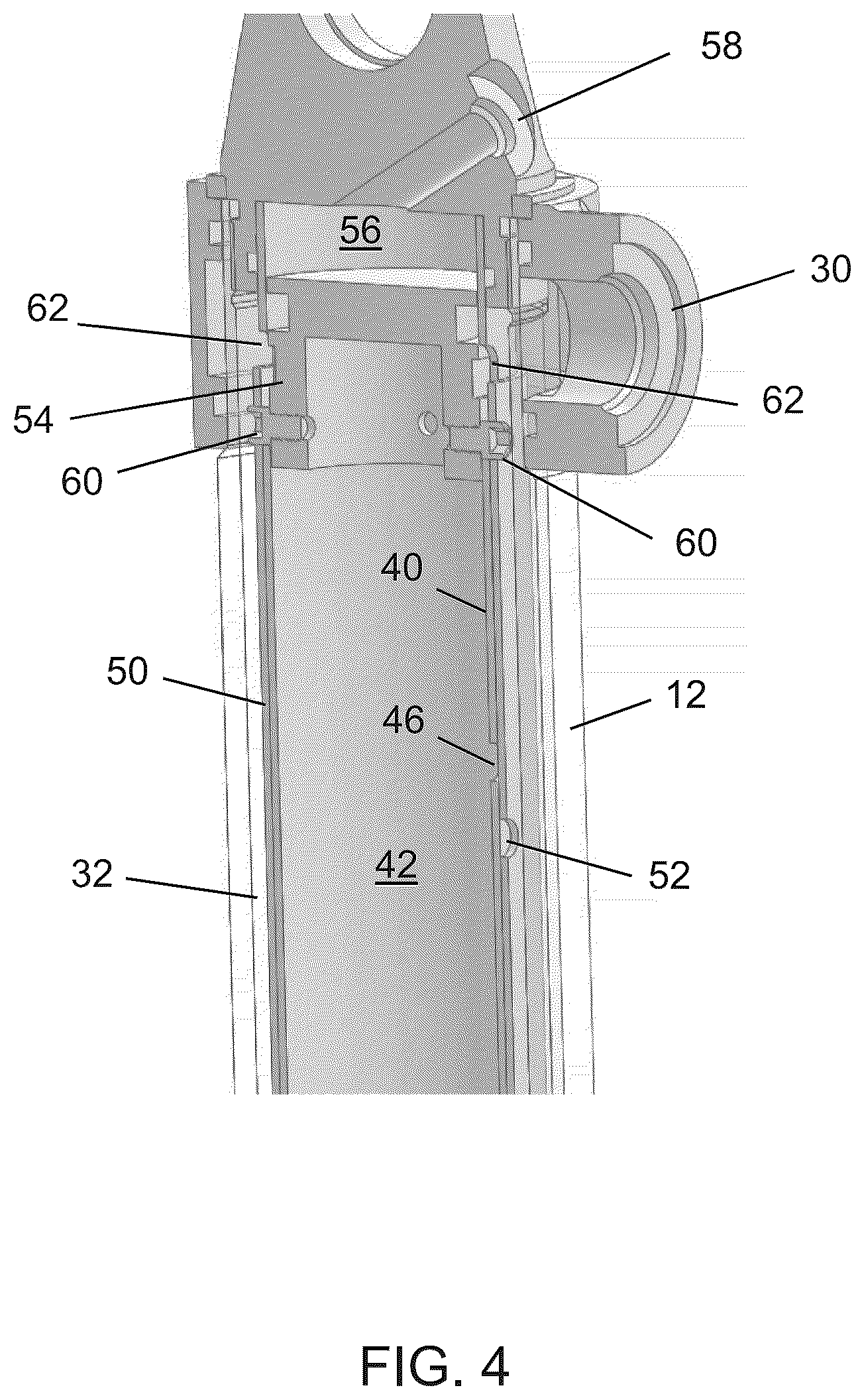 Patent US12103344 Figure 4 – Control coil over internal bypass damper for automotive suspensions