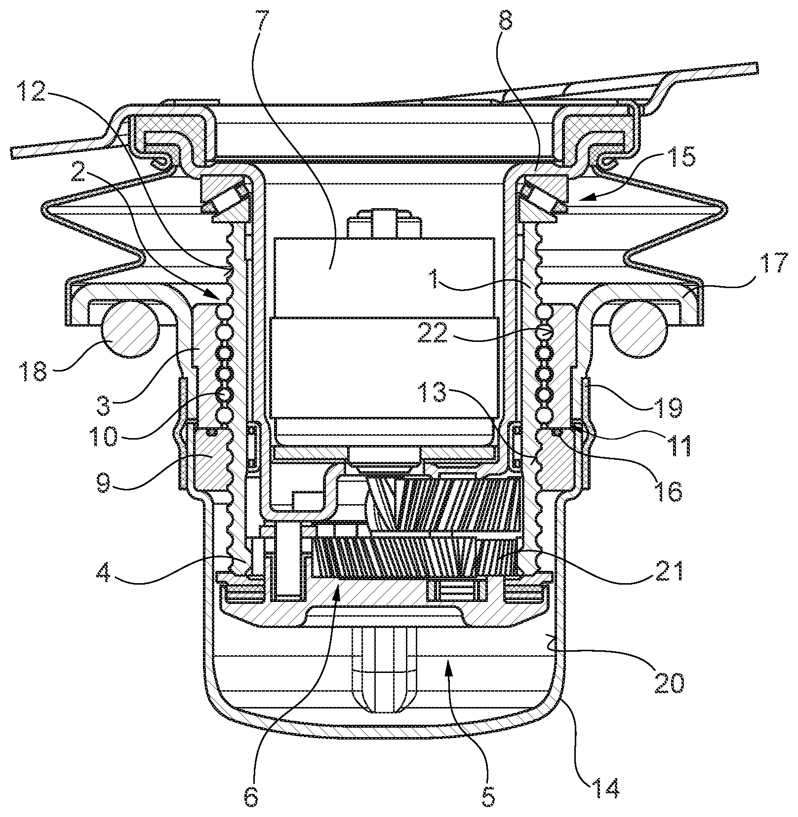 Patent US12103346 — Device for adjusting the height of a vehicle body — Figure 1