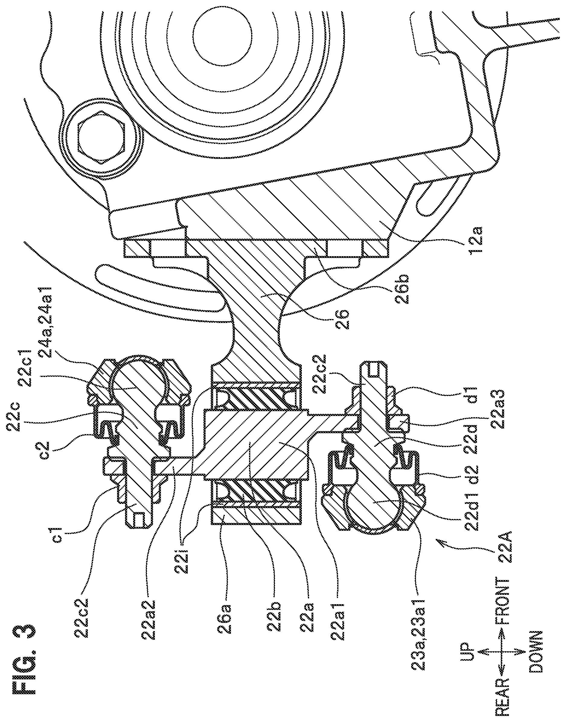 Patent US12103350 Figure 3 – Axle beam type suspension