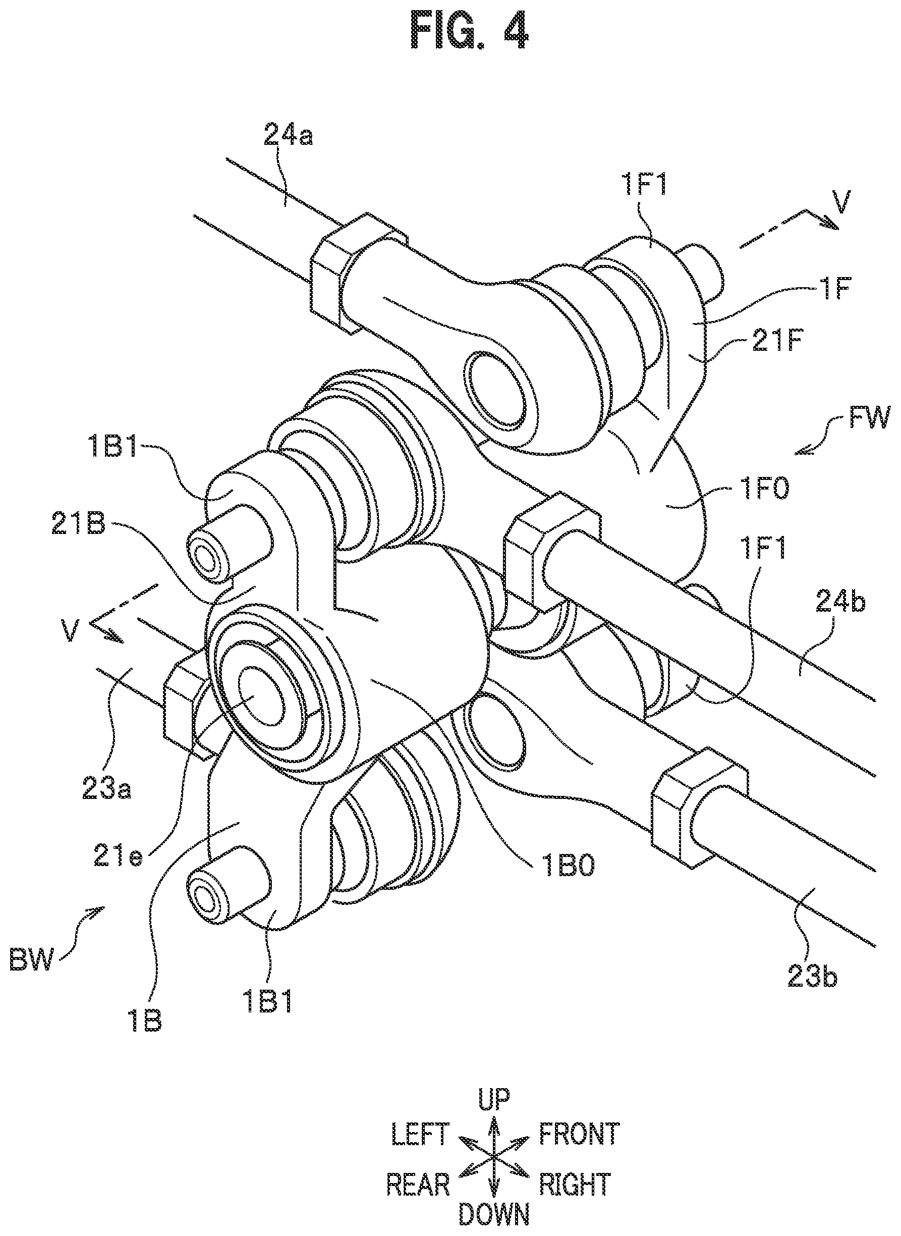 Patent US12103350 Figure 4 – Axle beam type suspension