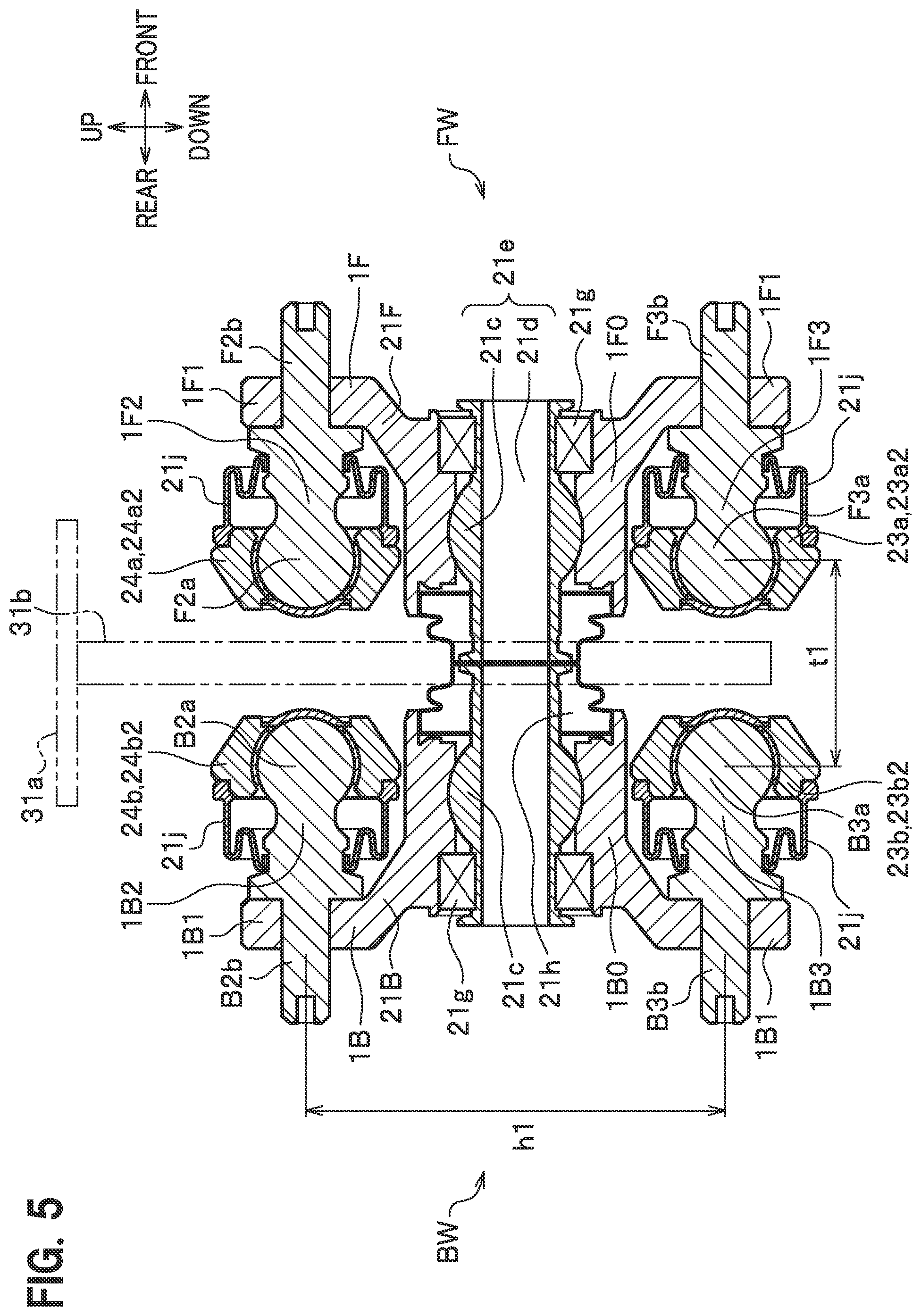 Patent US12103350 Figure 5 – Axle beam type suspension