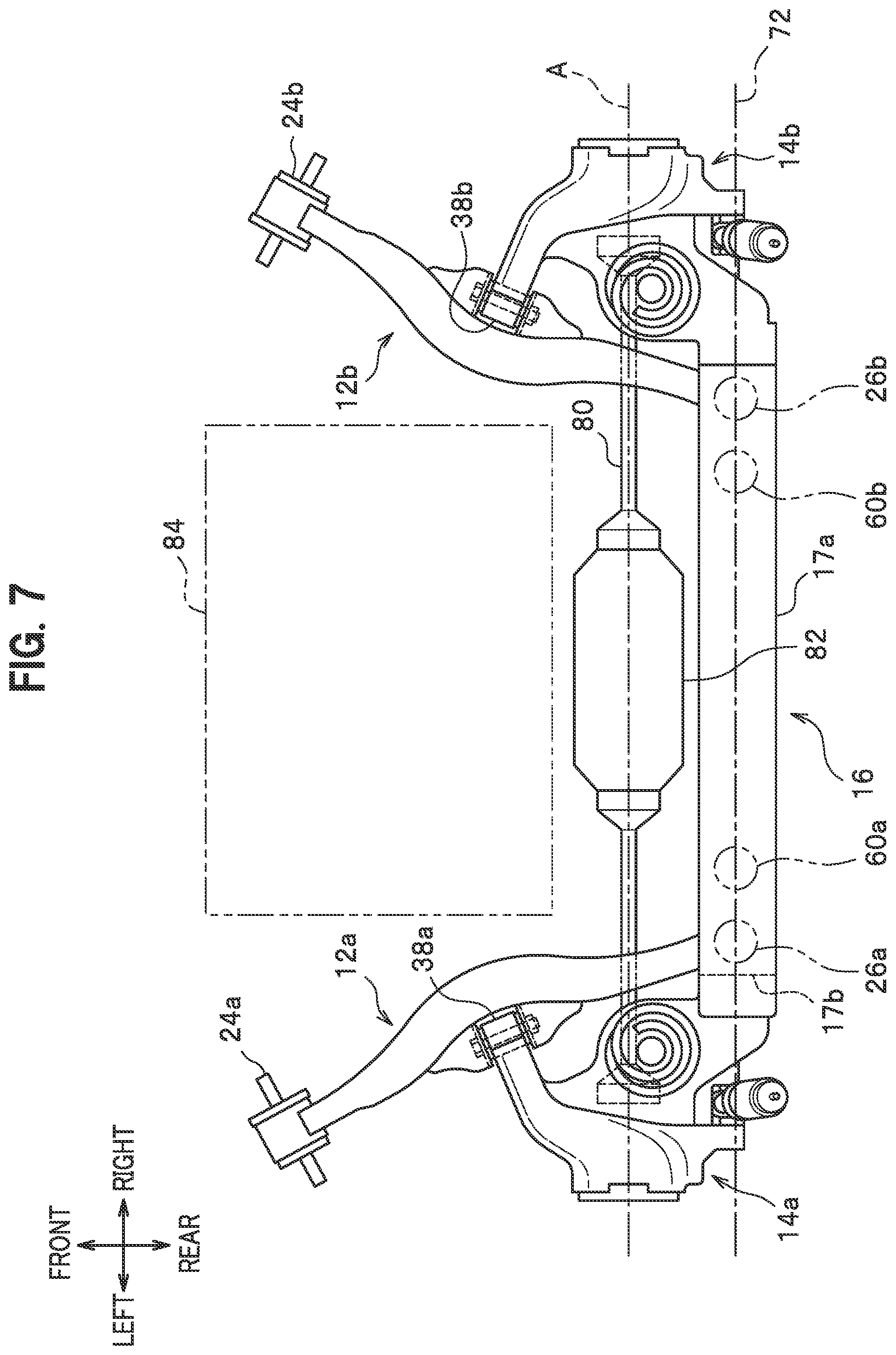 Patent US12103351 Figure 7 – Rear suspension structure