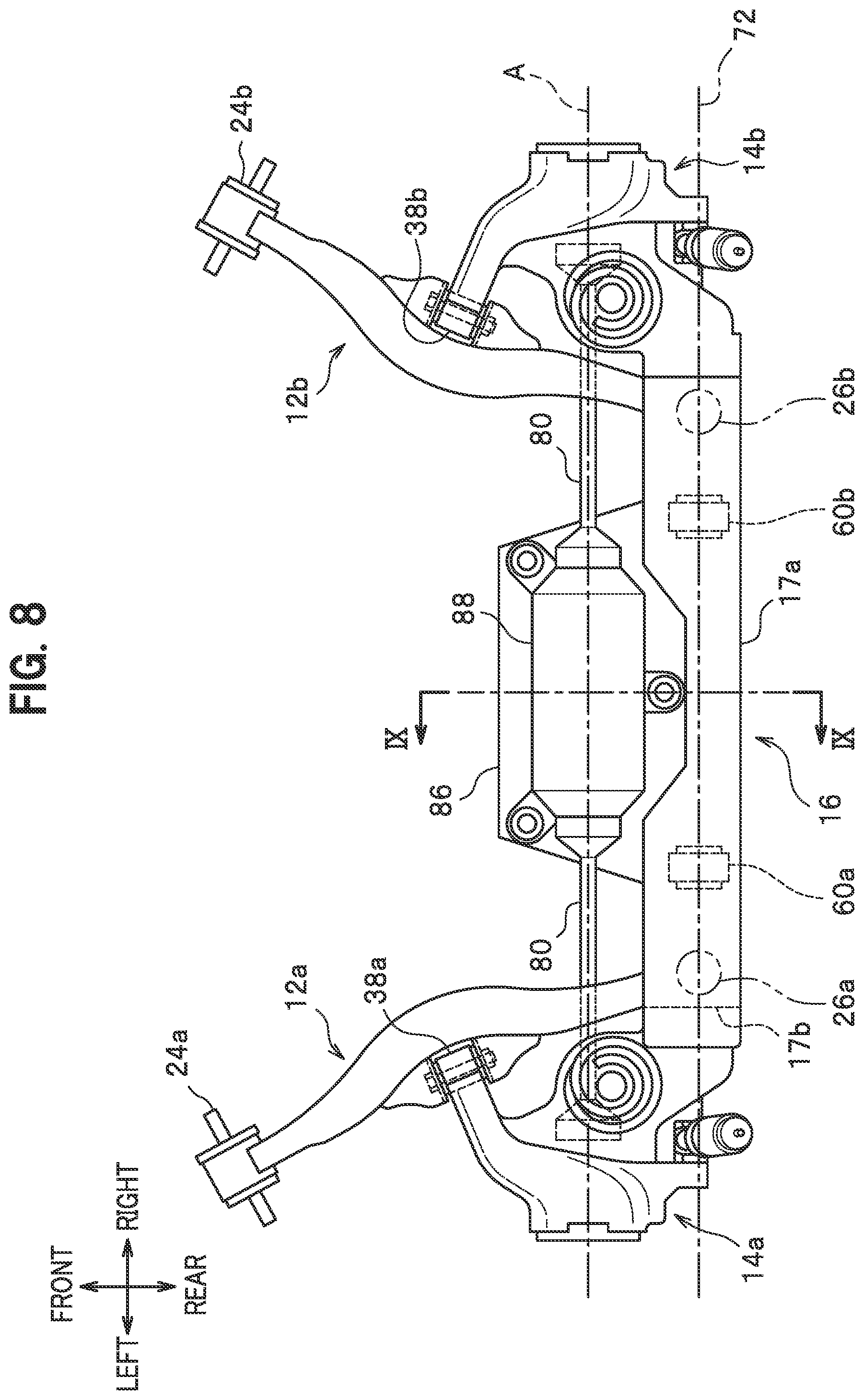 Patent US12103351 Figure 8 – Rear suspension structure