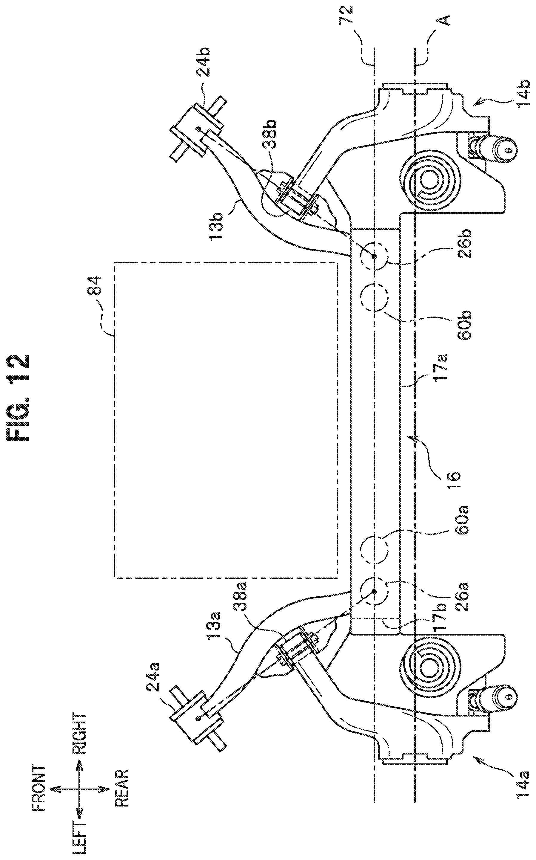 Patent US12103351 Figure 12 – Rear suspension structure