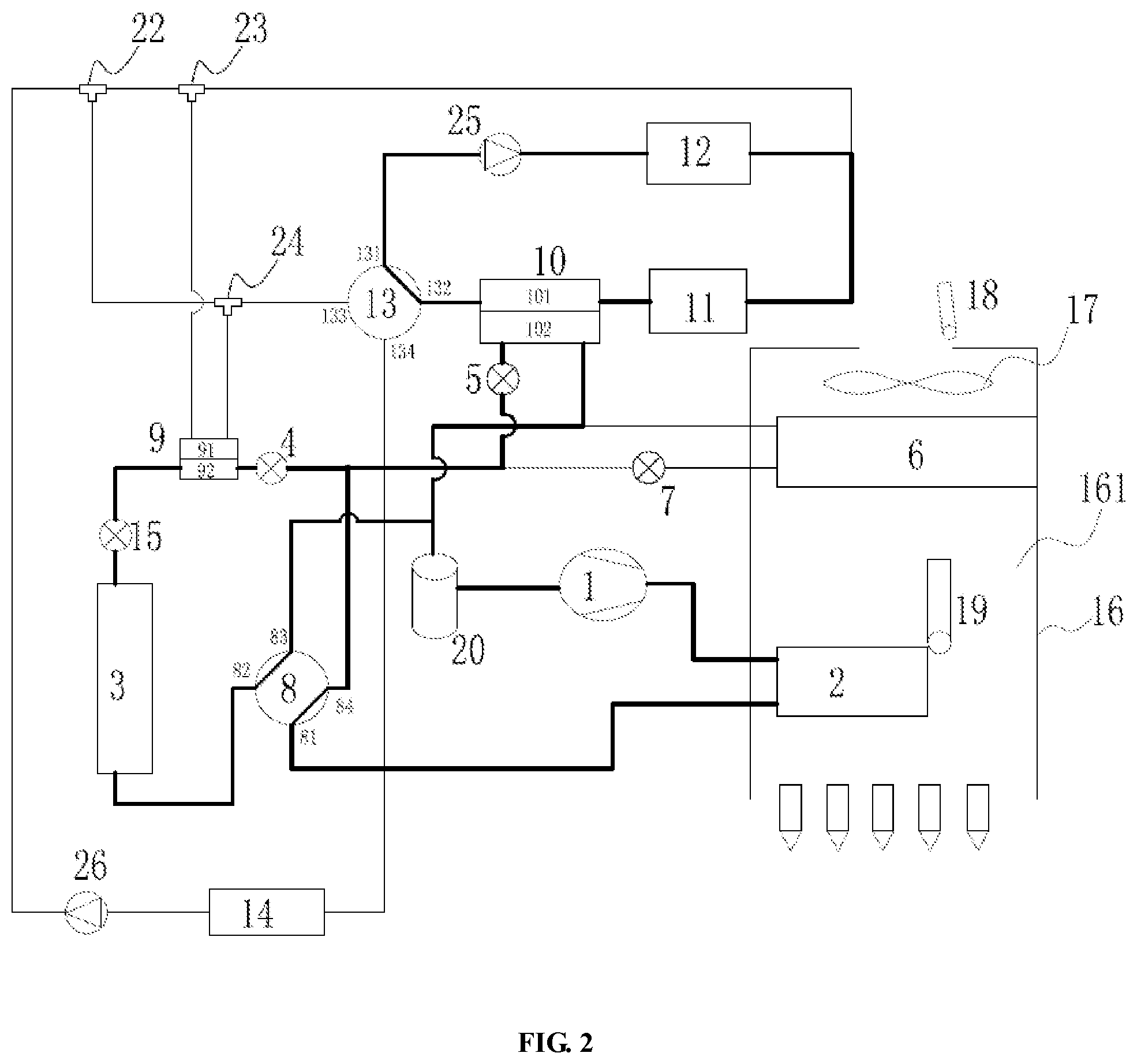 Patent US12103353 Figure 2 – Thermal management system