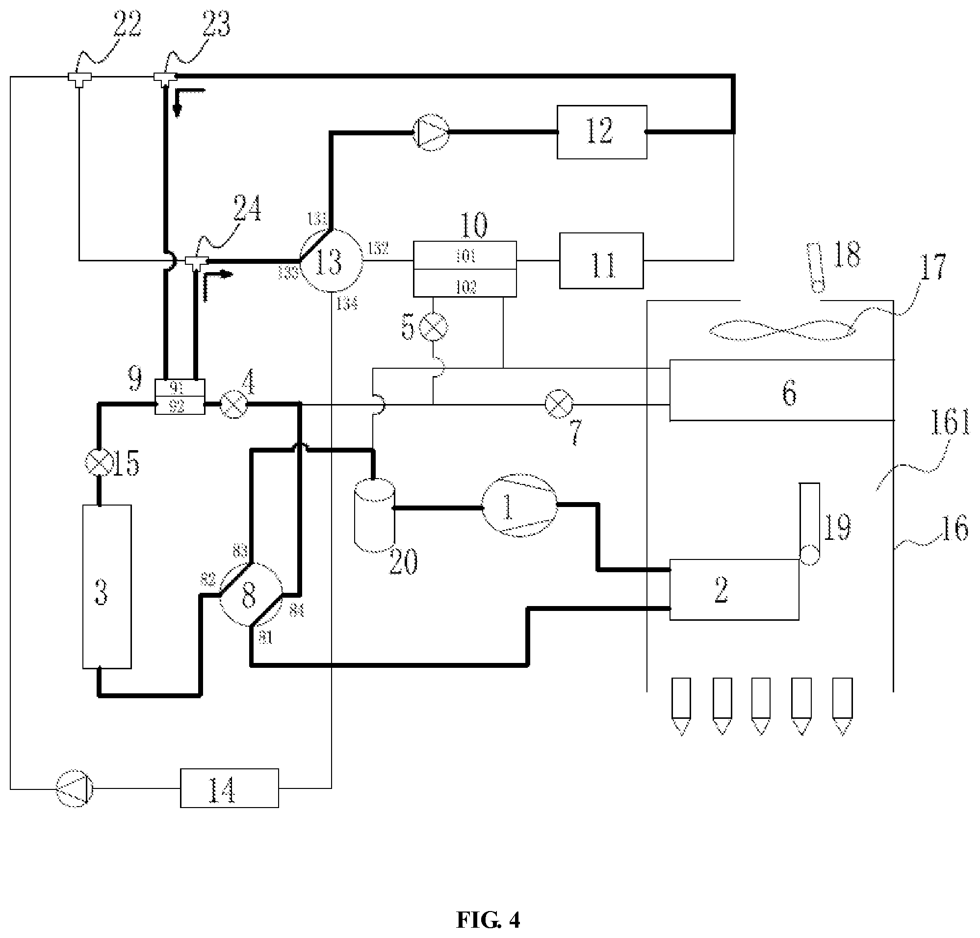 Patent US12103353 Figure 4 – Thermal management system