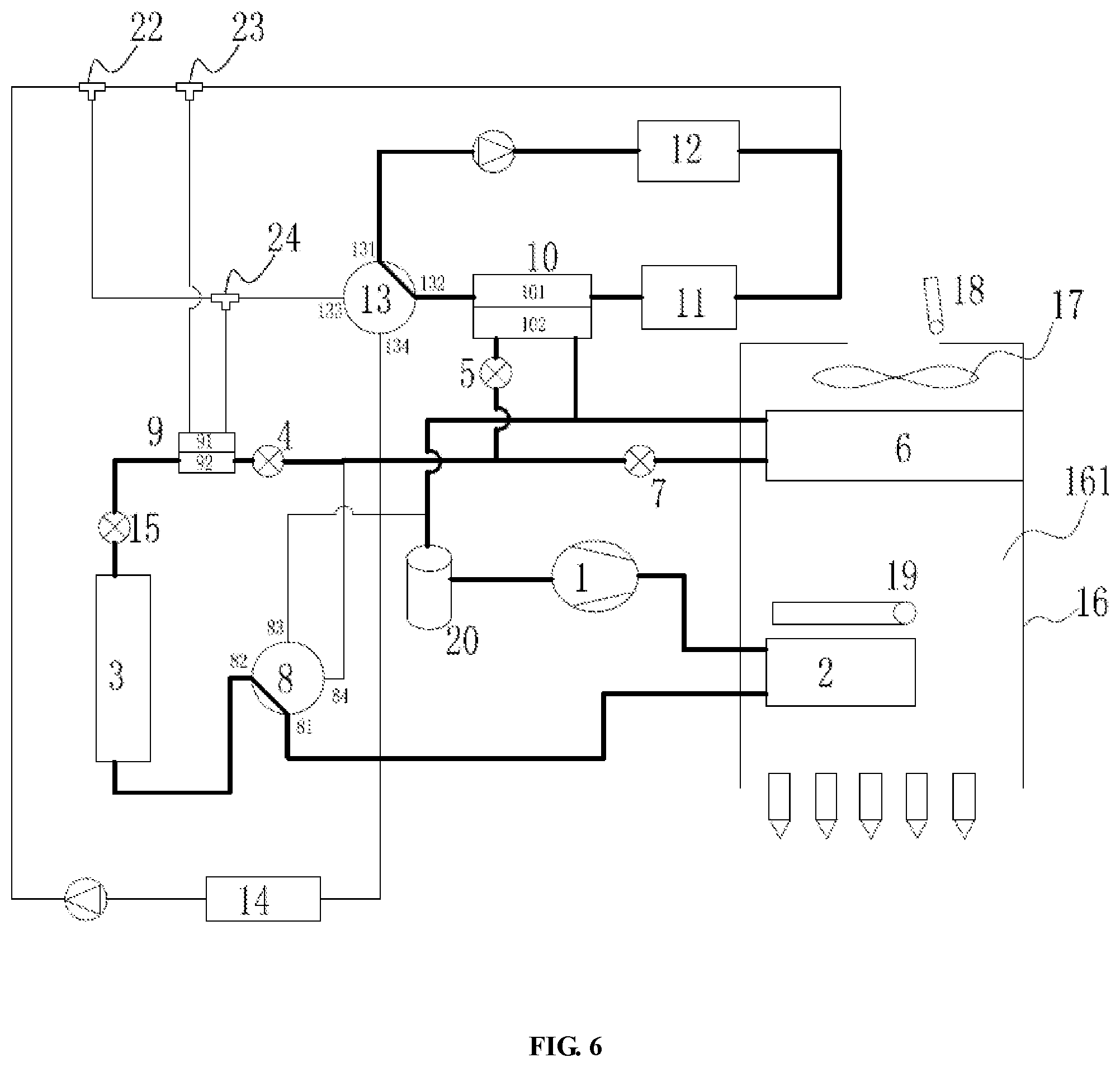 Patent US12103353 Figure 6 – Thermal management system