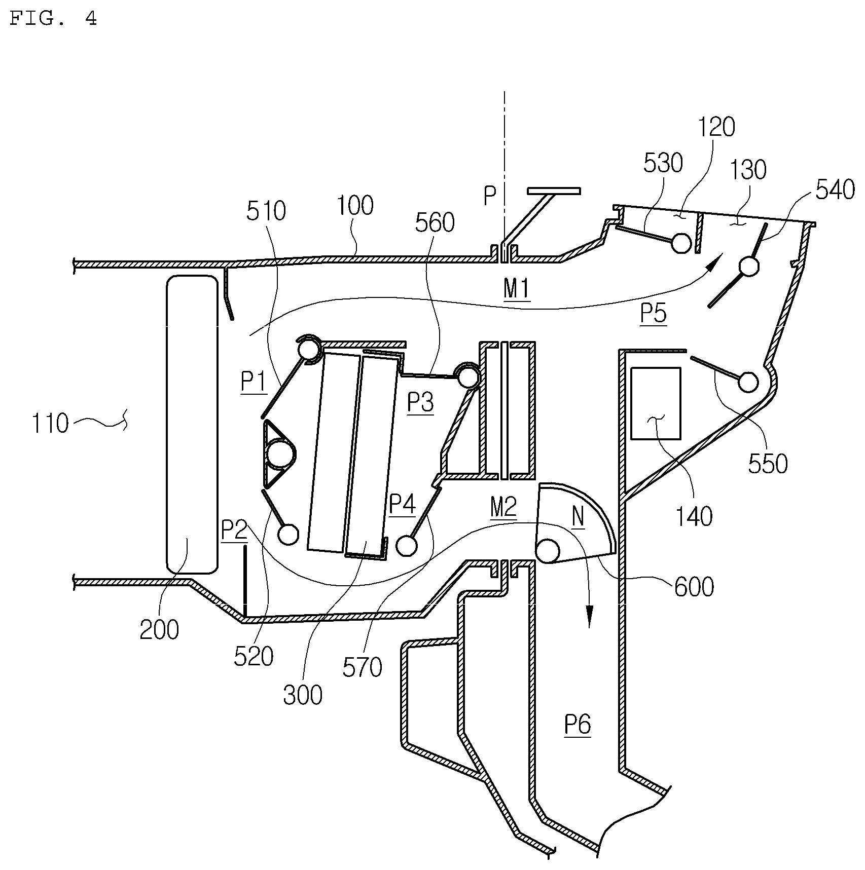 Patent US12103358 Figure 4 – Vehicle air conditioner