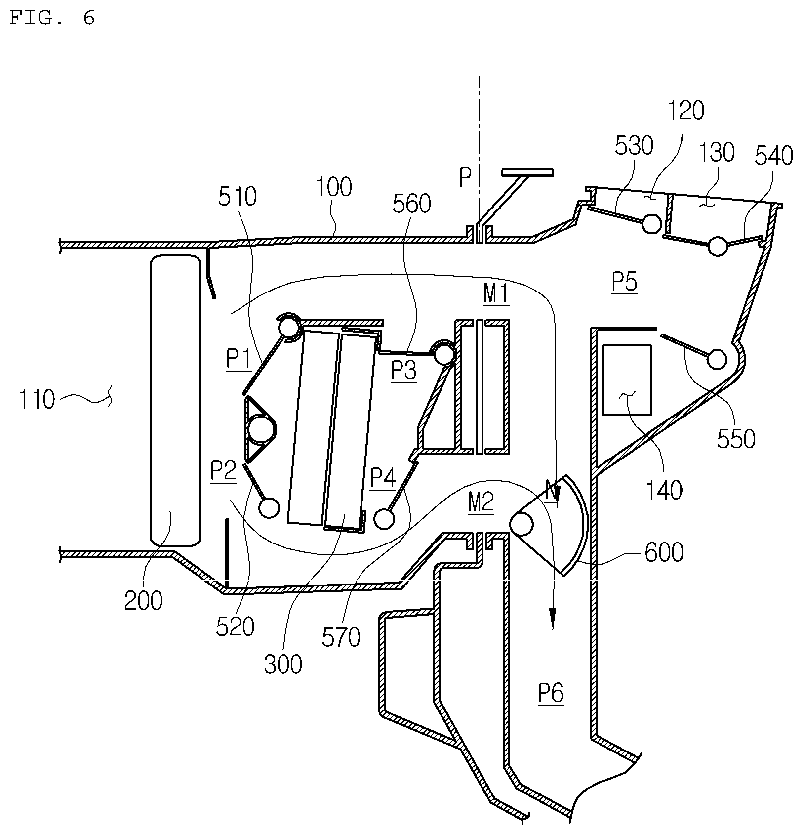 Patent US12103358 Figure 6 – Vehicle air conditioner