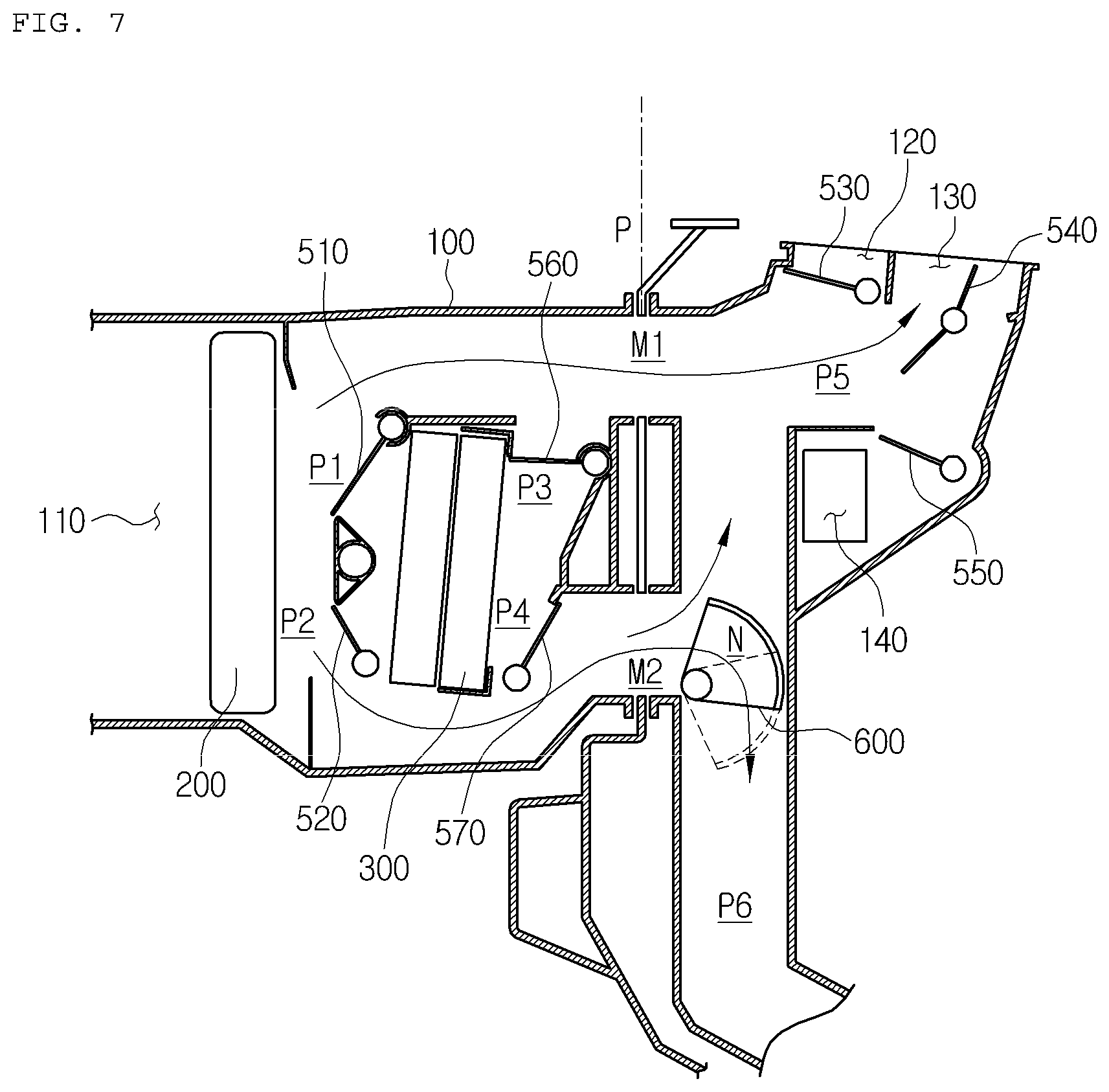 Patent US12103358 Figure 7 – Vehicle air conditioner