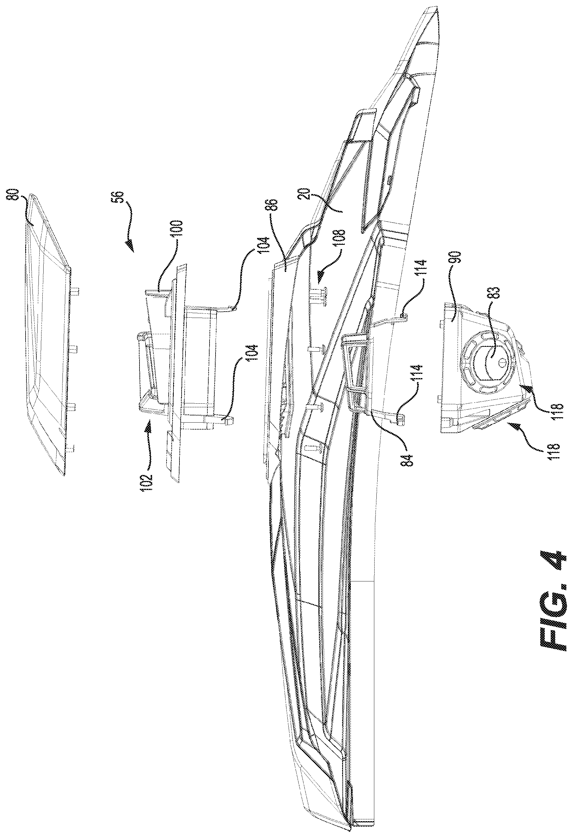 Patent US12103362 Figure 4 – Ram air vent for a vehicle