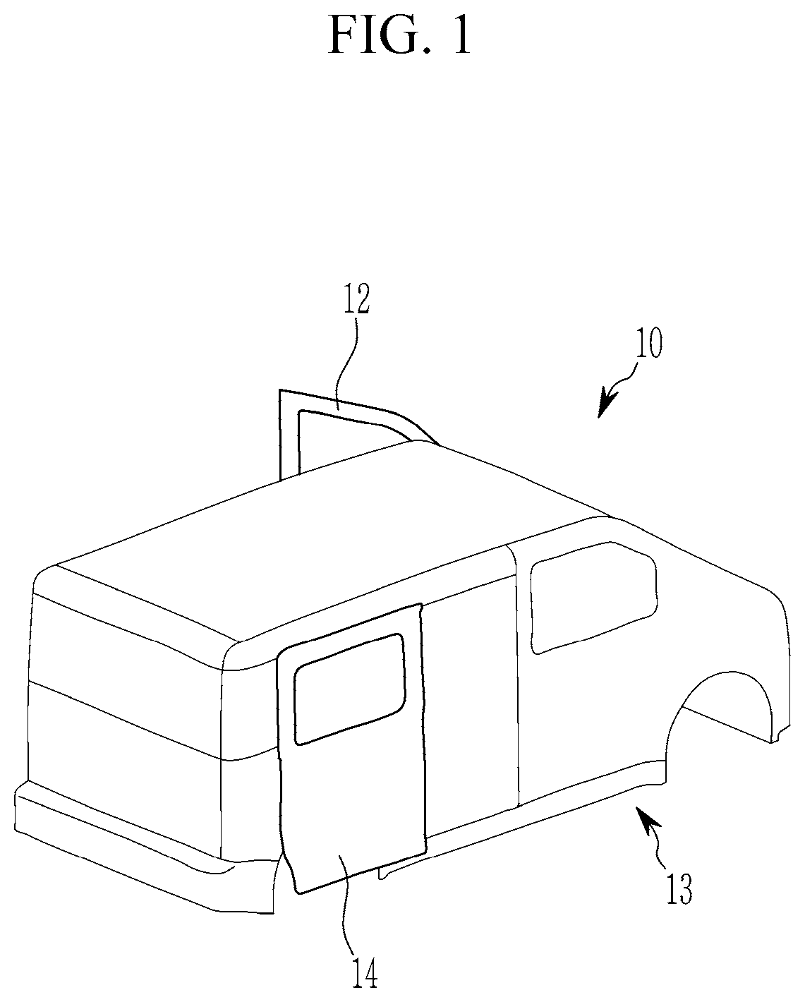 Patent US12103369 Figure 1 – Sliding door mounting reinforcement structure and vehicle body provided with the same