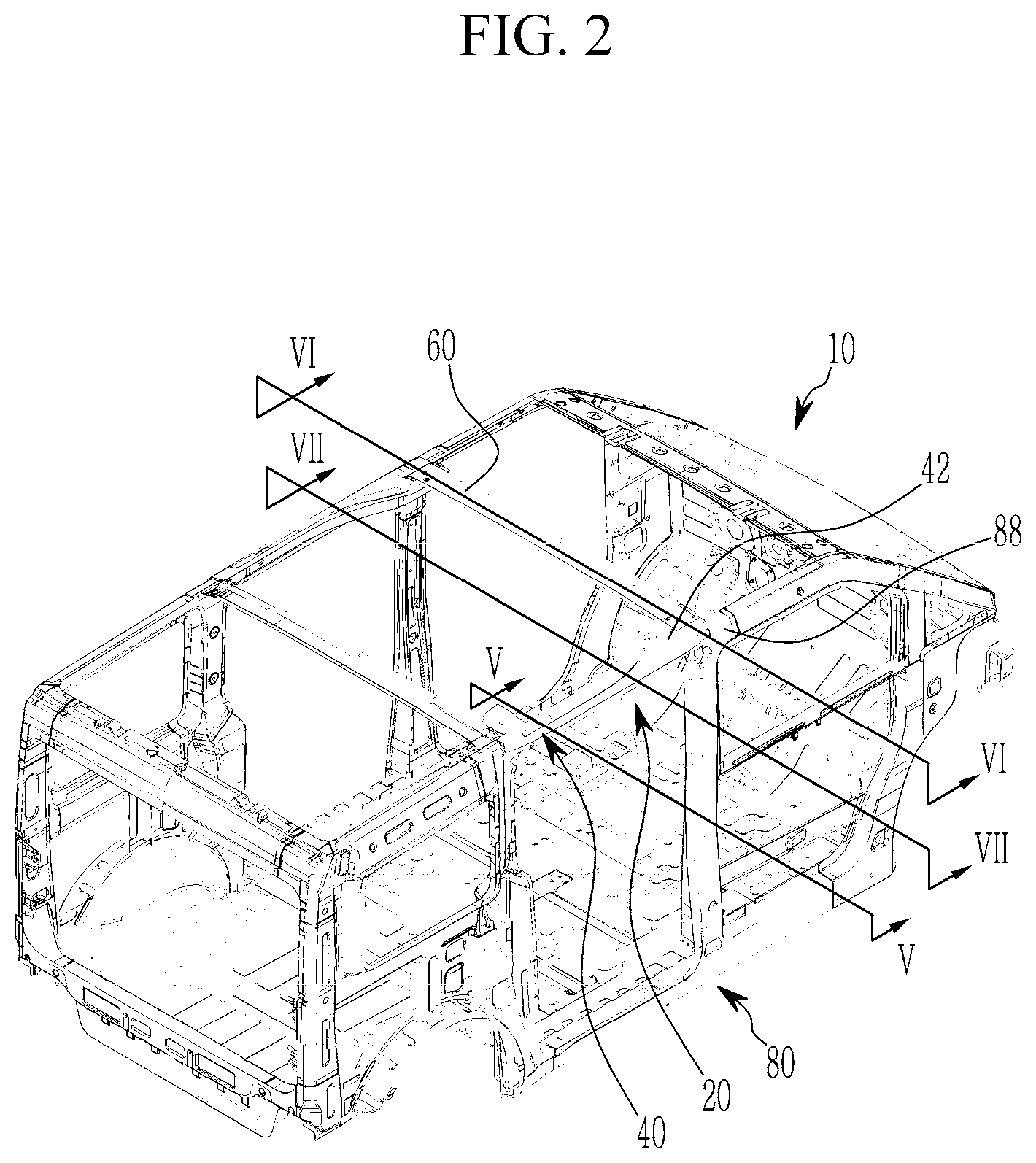 Patent US12103369 Figure 2 – Sliding door mounting reinforcement structure and vehicle body provided with the same