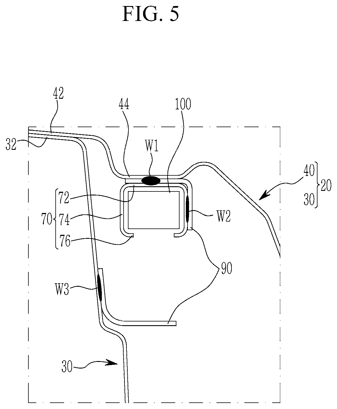 Patent US12103369 Figure 5 – Sliding door mounting reinforcement structure and vehicle body provided with the same