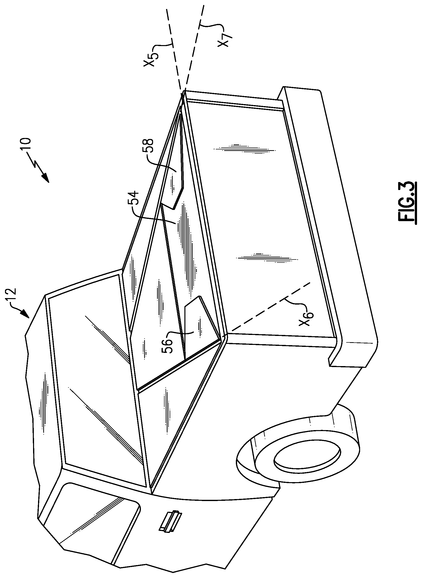 Patent US12103371 Figure 3 – Tonneau cover including moveable panels