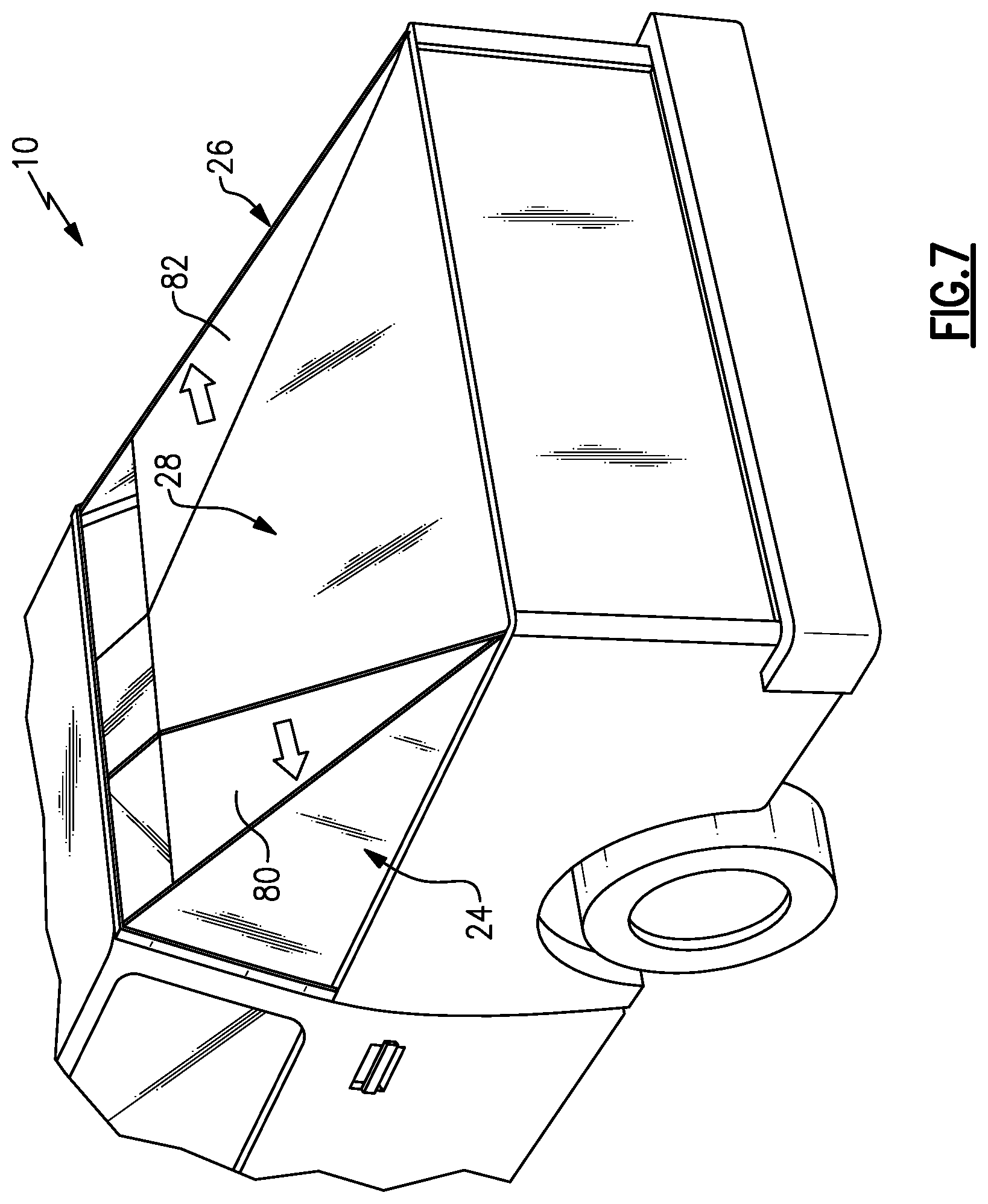 Patent US12103371 Figure 7 – Tonneau cover including moveable panels