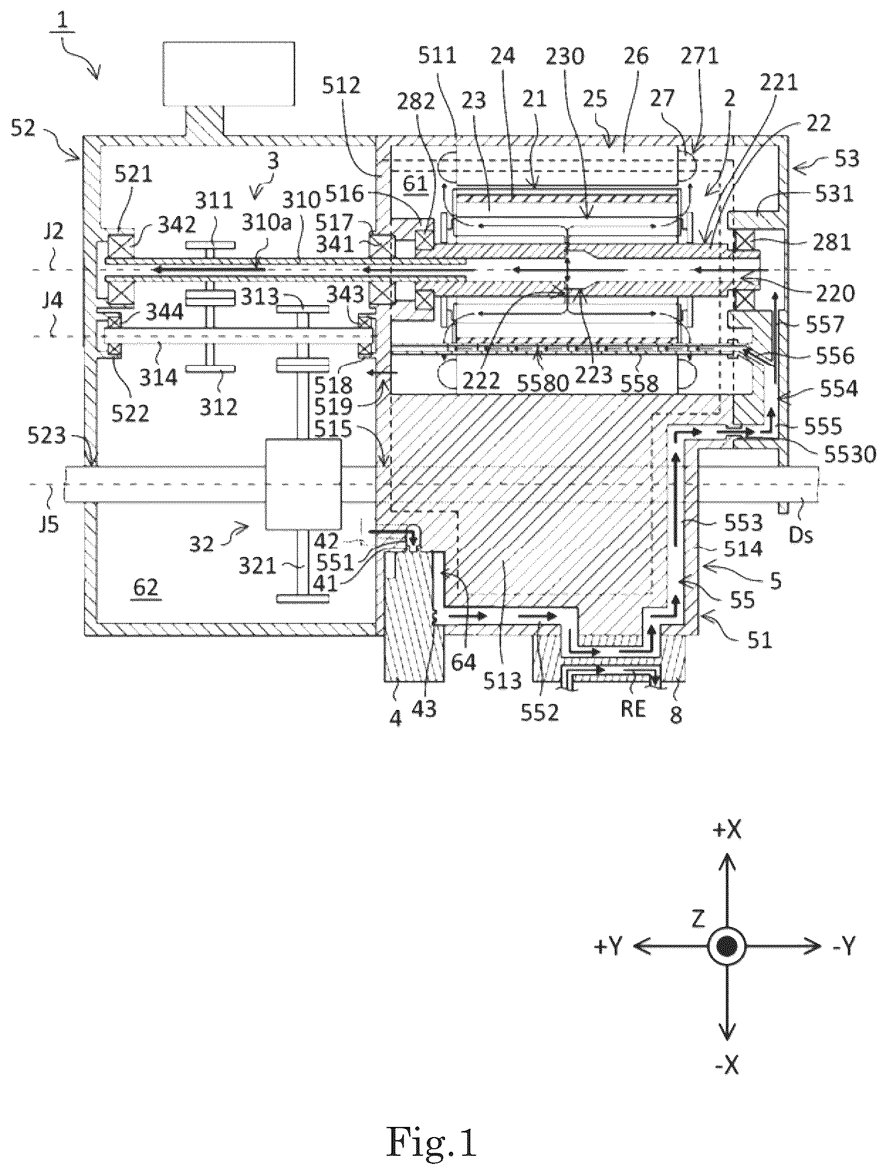 Patent US12103372 Figure 1 – Drive device and vehicle