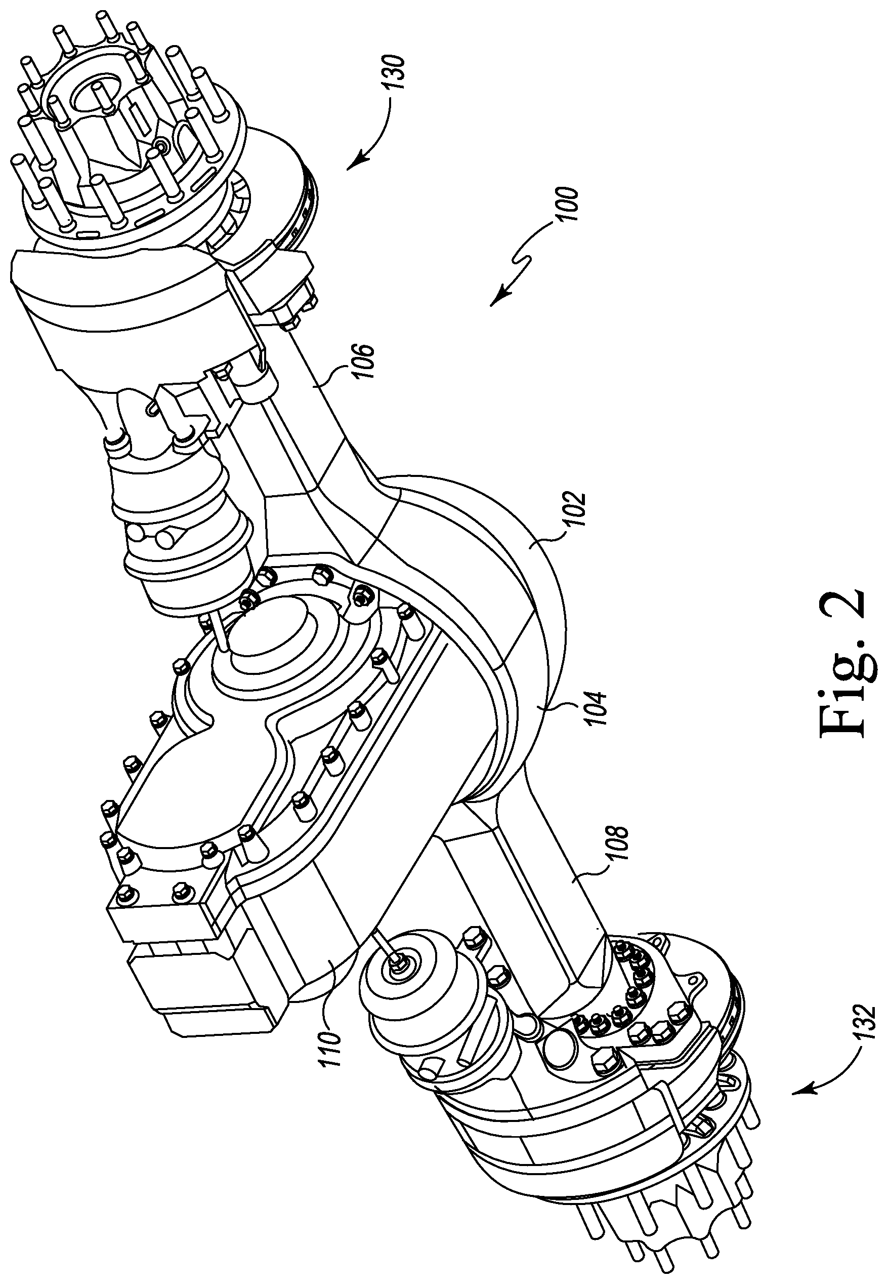 Patent US12103373 Figure 2 – Electrified axle assembly