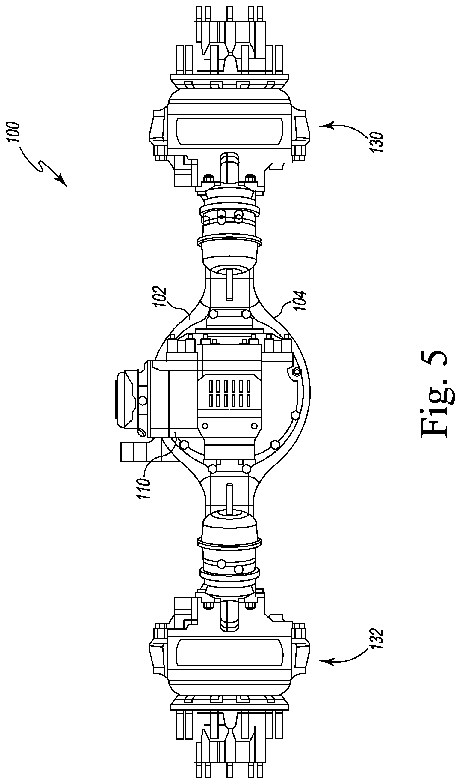Patent US12103373 Figure 5 – Electrified axle assembly