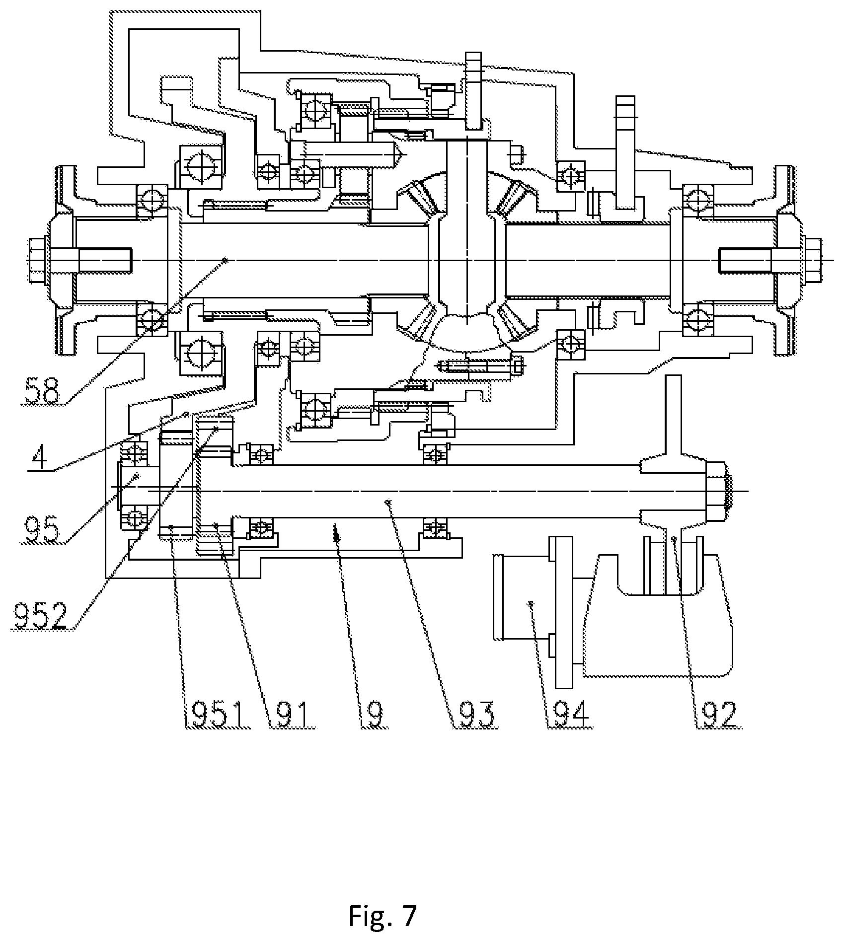 Patent US12103374 Figure 9 – Electric drive module for driving an axle