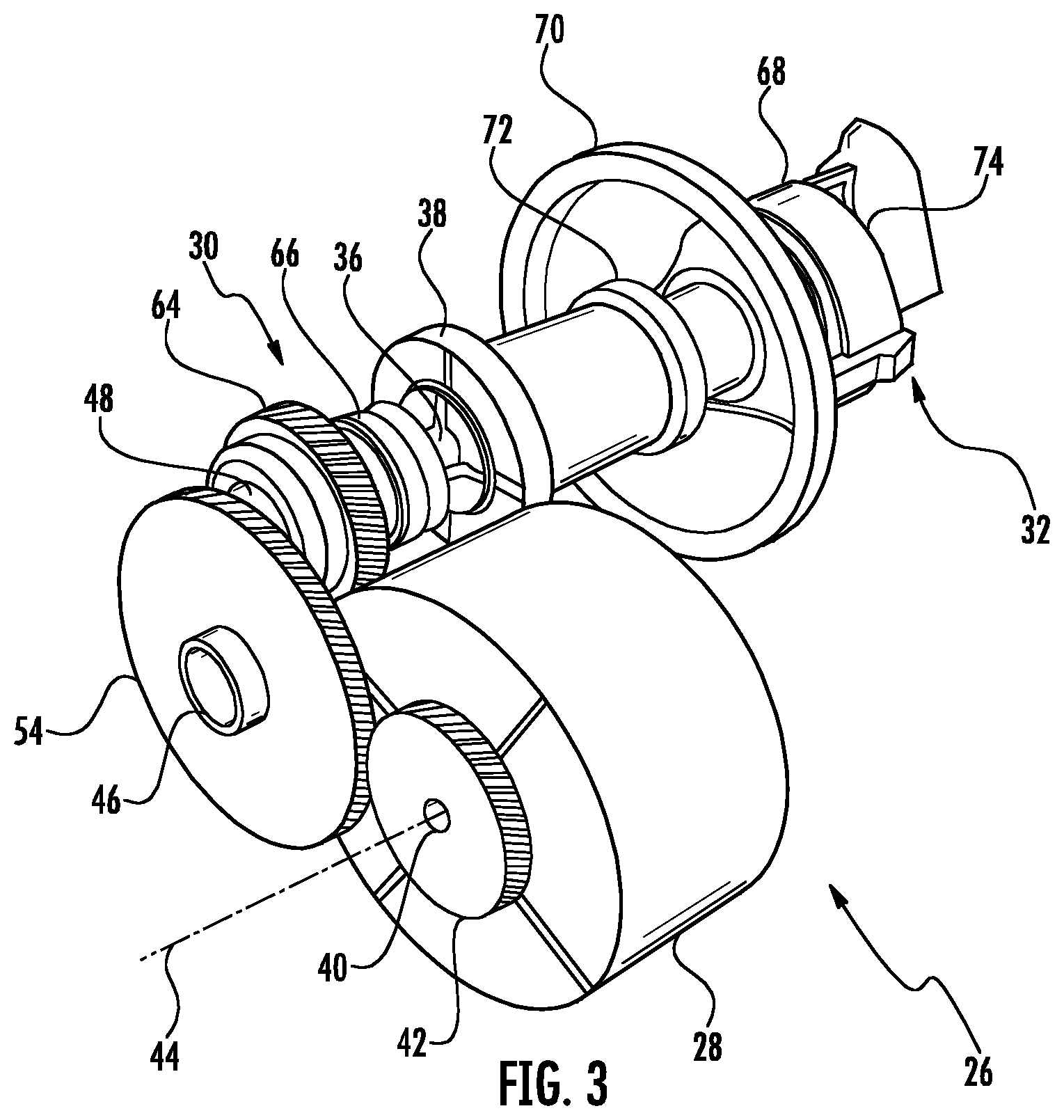 Patent US12103382 Figure 3 – Axle assembly for low floor vehicle