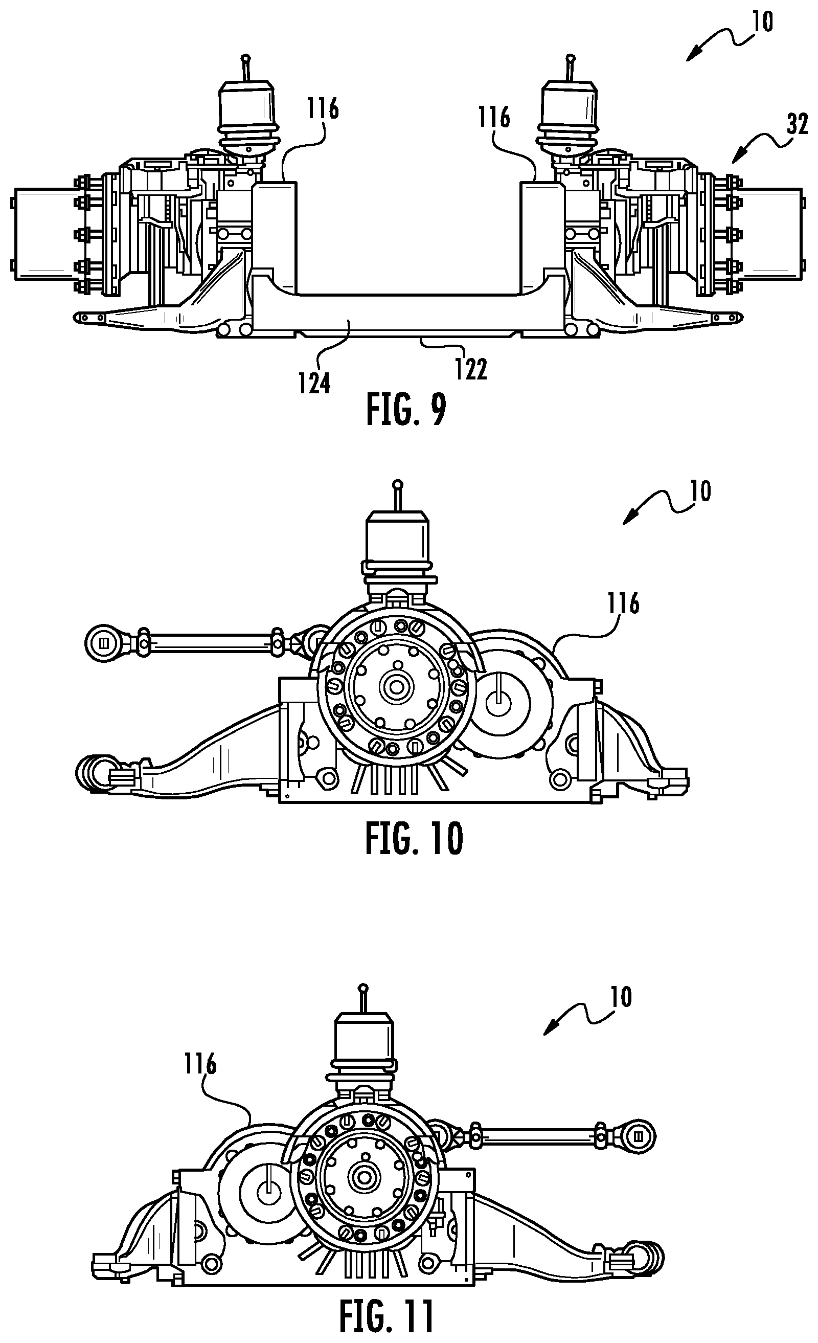 Patent US12103382 Figure 8 – Axle assembly for low floor vehicle