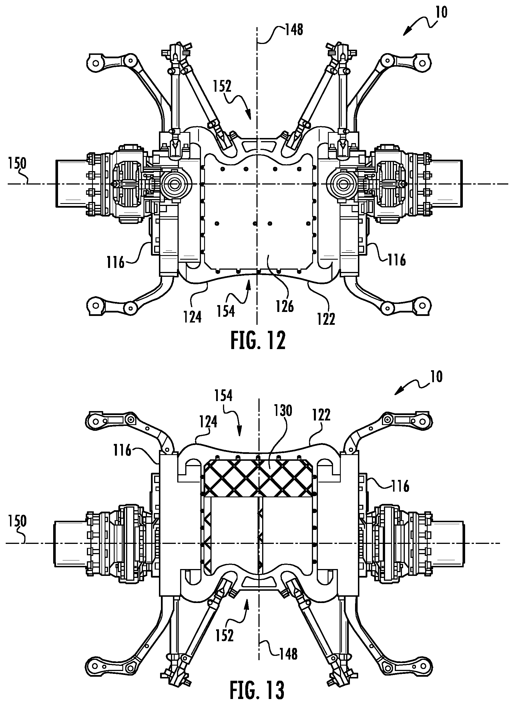 Patent US12103382 Figure 9 – Axle assembly for low floor vehicle
