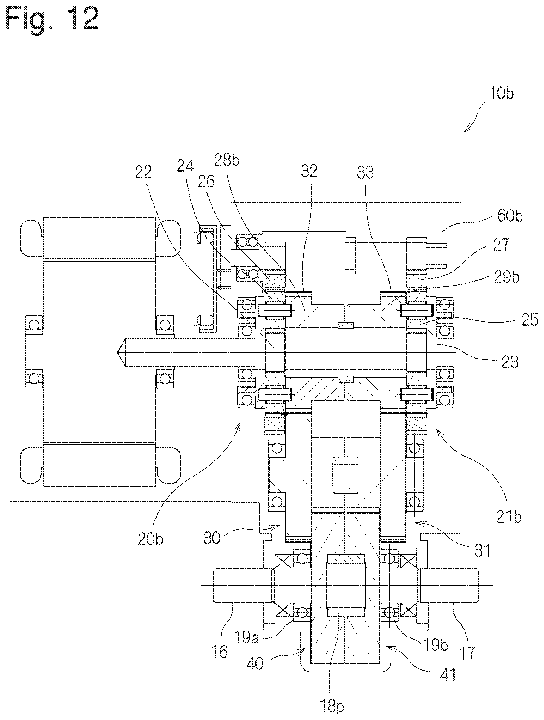 Patent US12103383 Figure 12 – Vehicular drive device, and electric vehicle