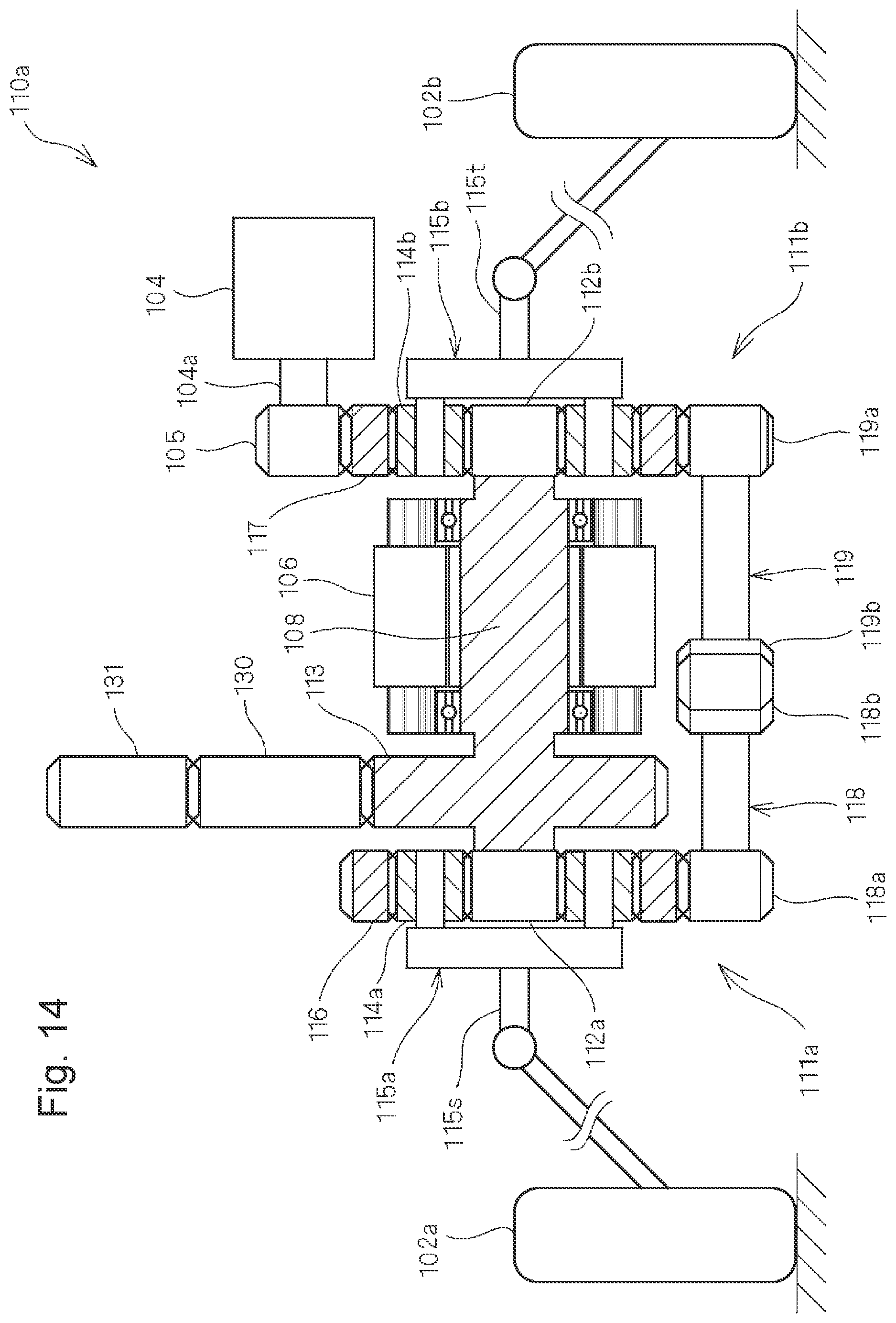Patent US12103383 Figure 14 – Vehicular drive device, and electric vehicle