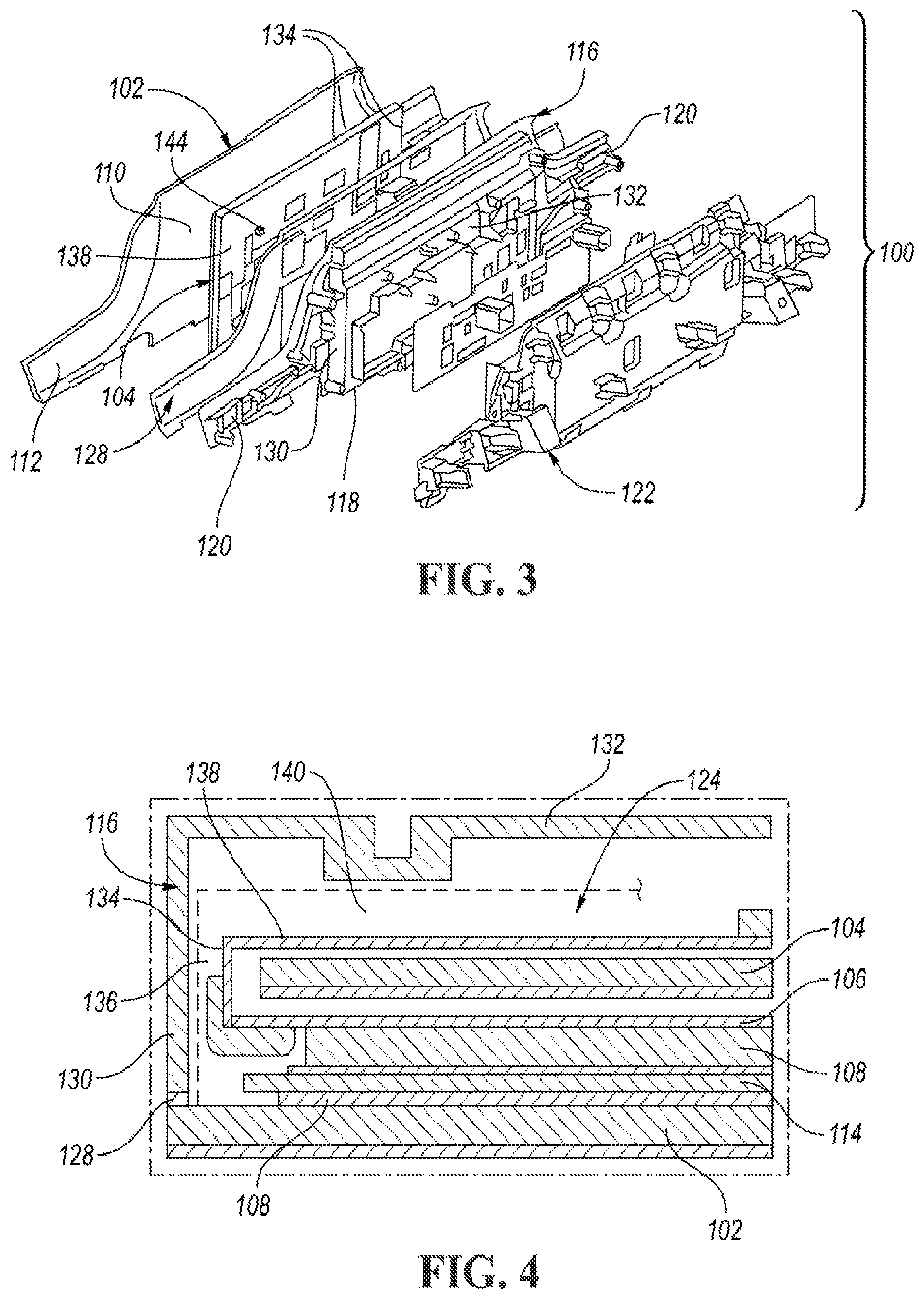 Patent US12103393 Figure 2 – Floating mounting arrangement for components in a vehicle display assembly
