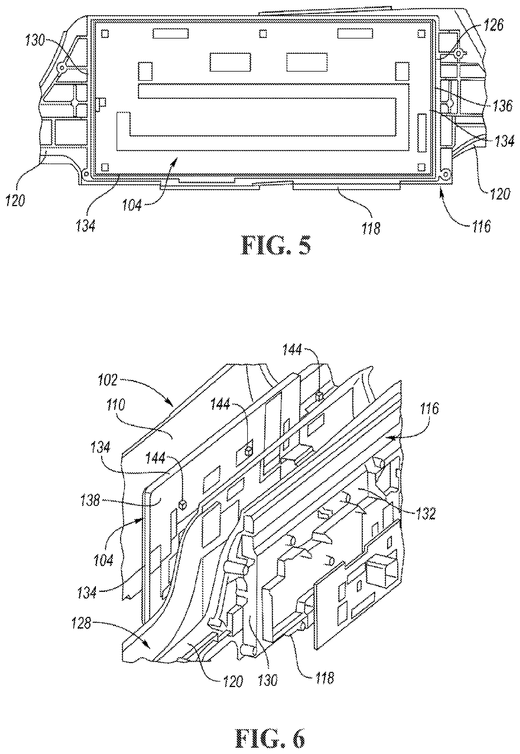 Patent US12103393 Figure 3 – Floating mounting arrangement for components in a vehicle display assembly