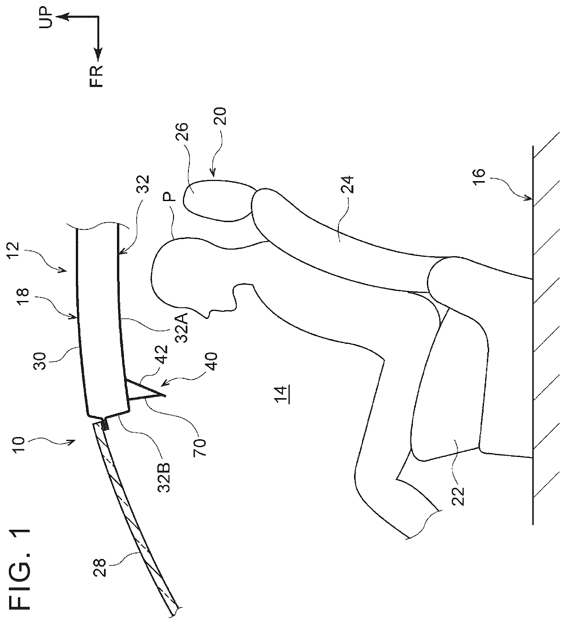 Patent US12103394 Figure 1 – Vehicle display device