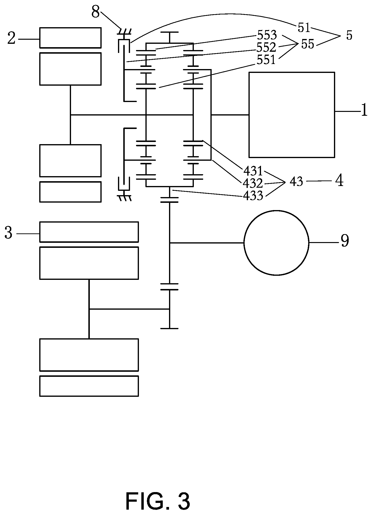Patent US12103399 Figure 3 – Hybrid electric driving device