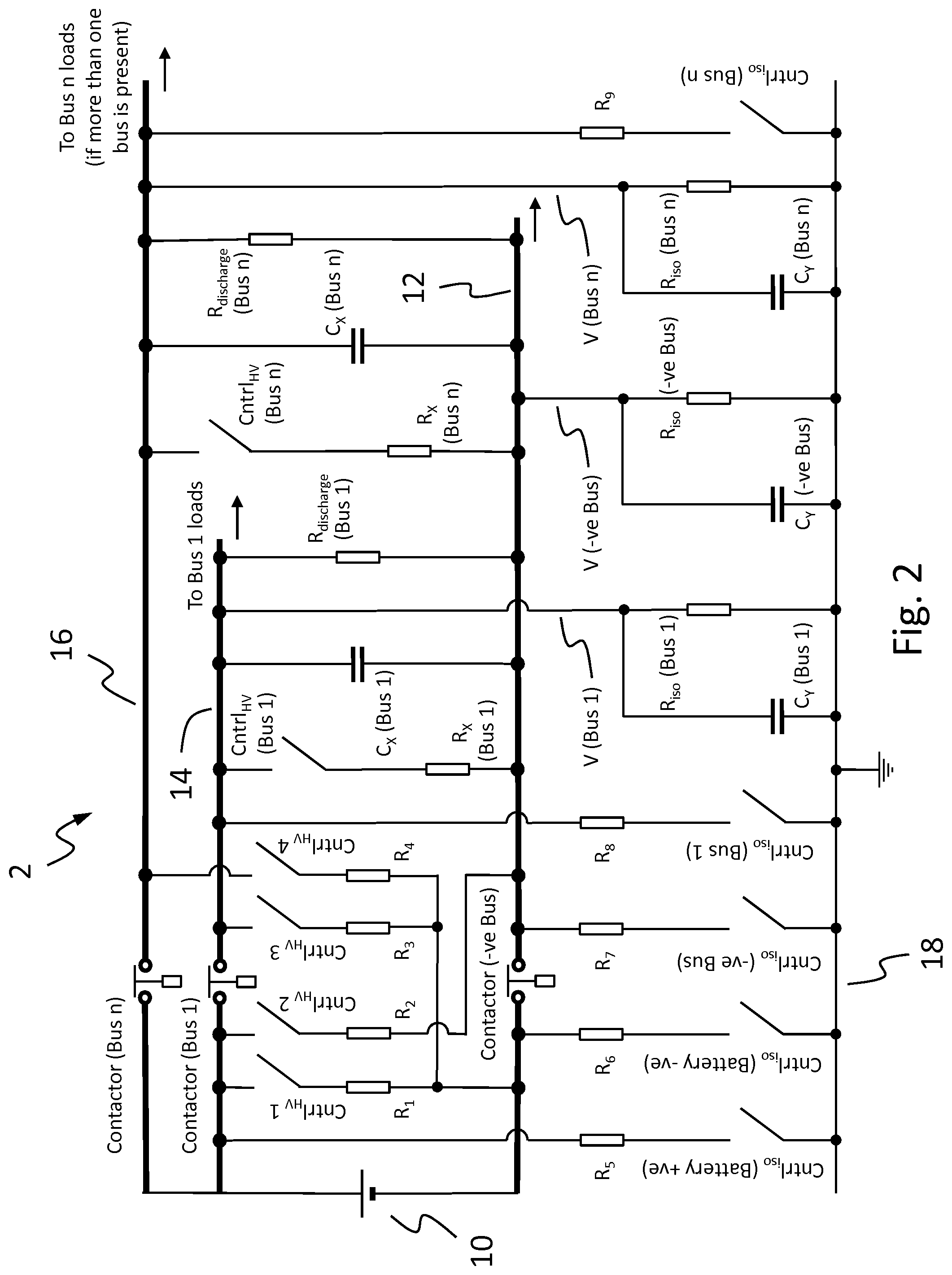 Patent US12103403 Figure 2 – Discharging a bus of an electrically powered or hybrid vehicle