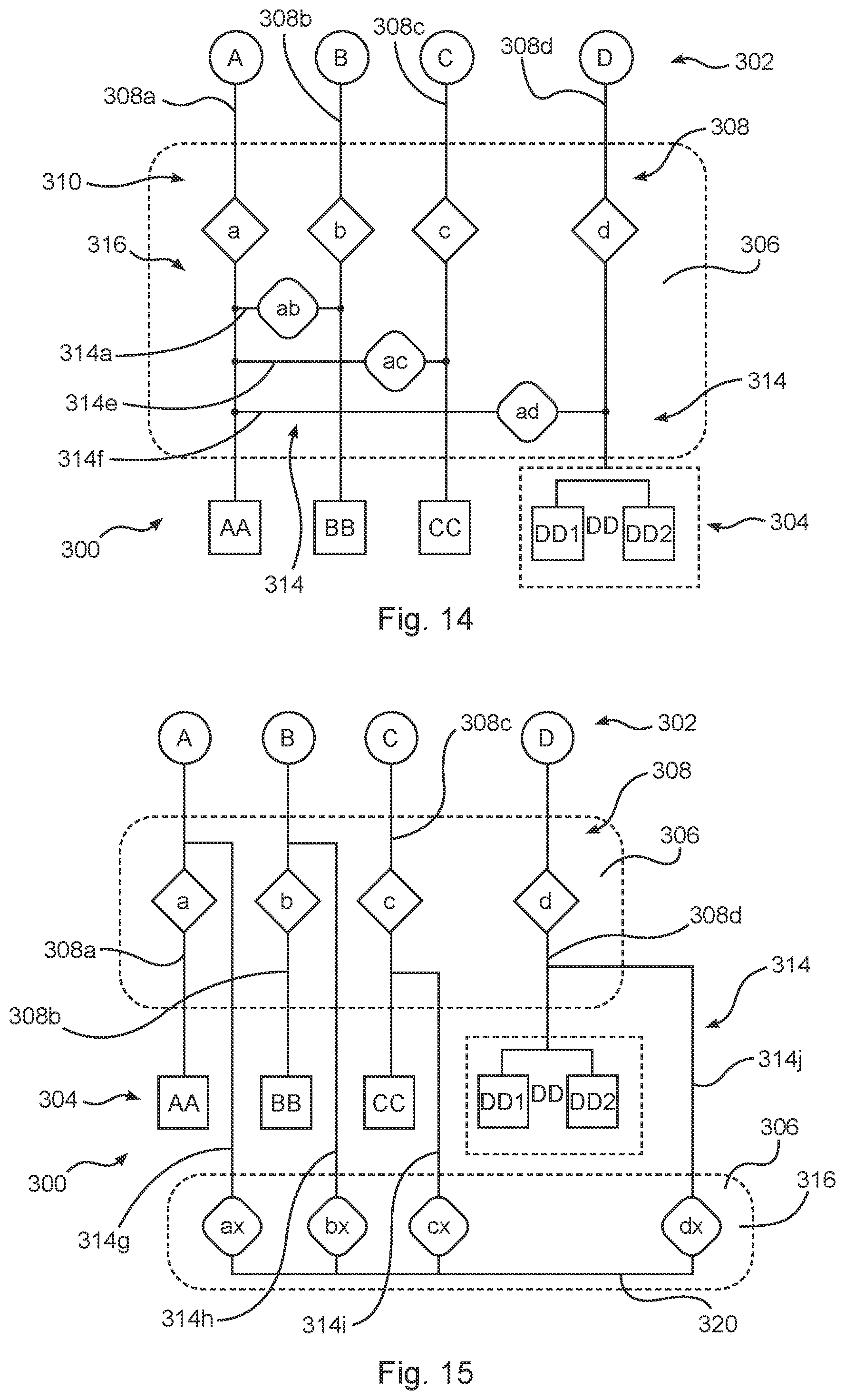Patent US12103404 Figure 8 – Electrical fault isolation in a power distribution network of an aircraft
