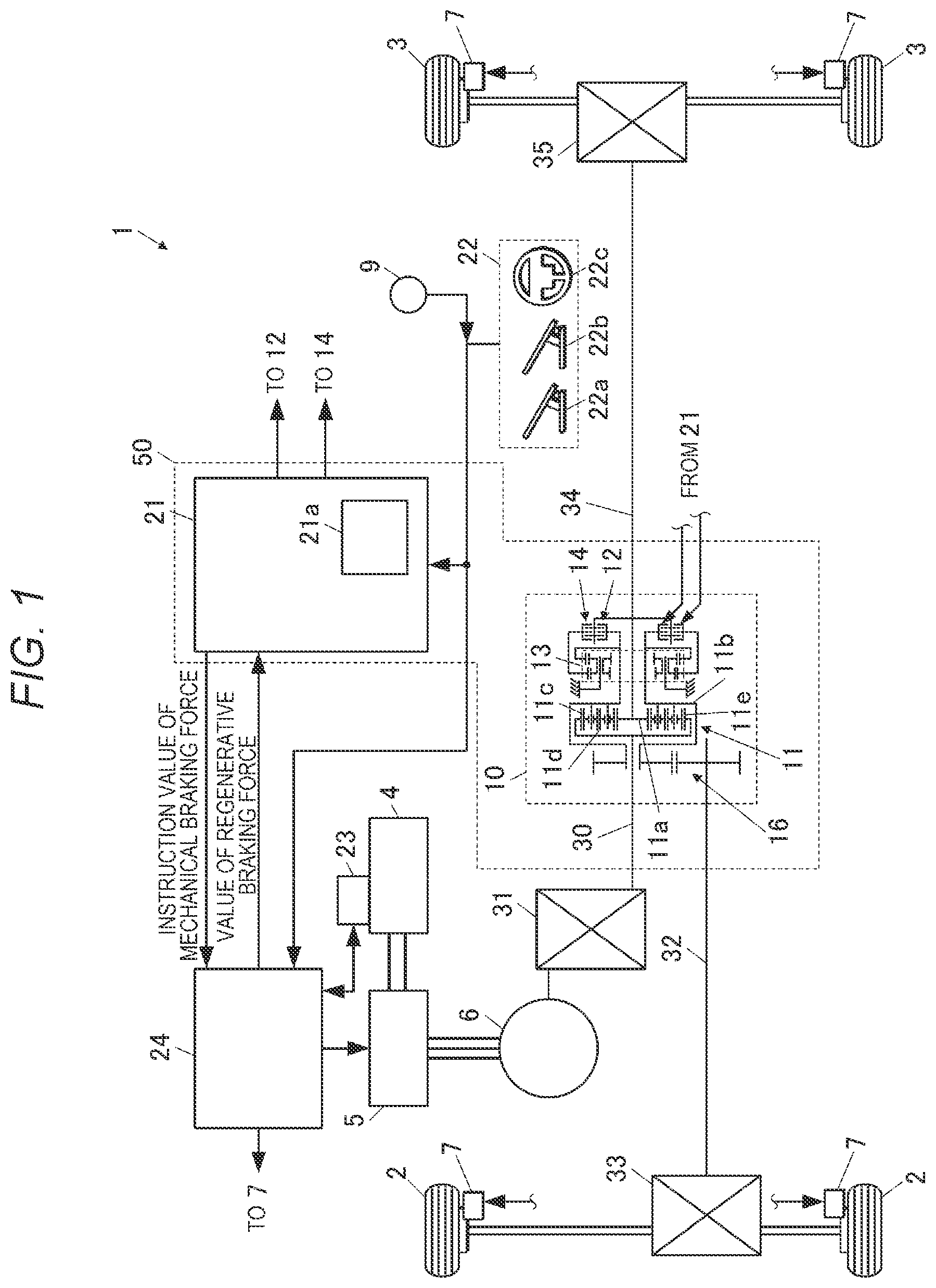 Patent US12103405 Figure 1 – Power distribution apparatus for electric vehicle