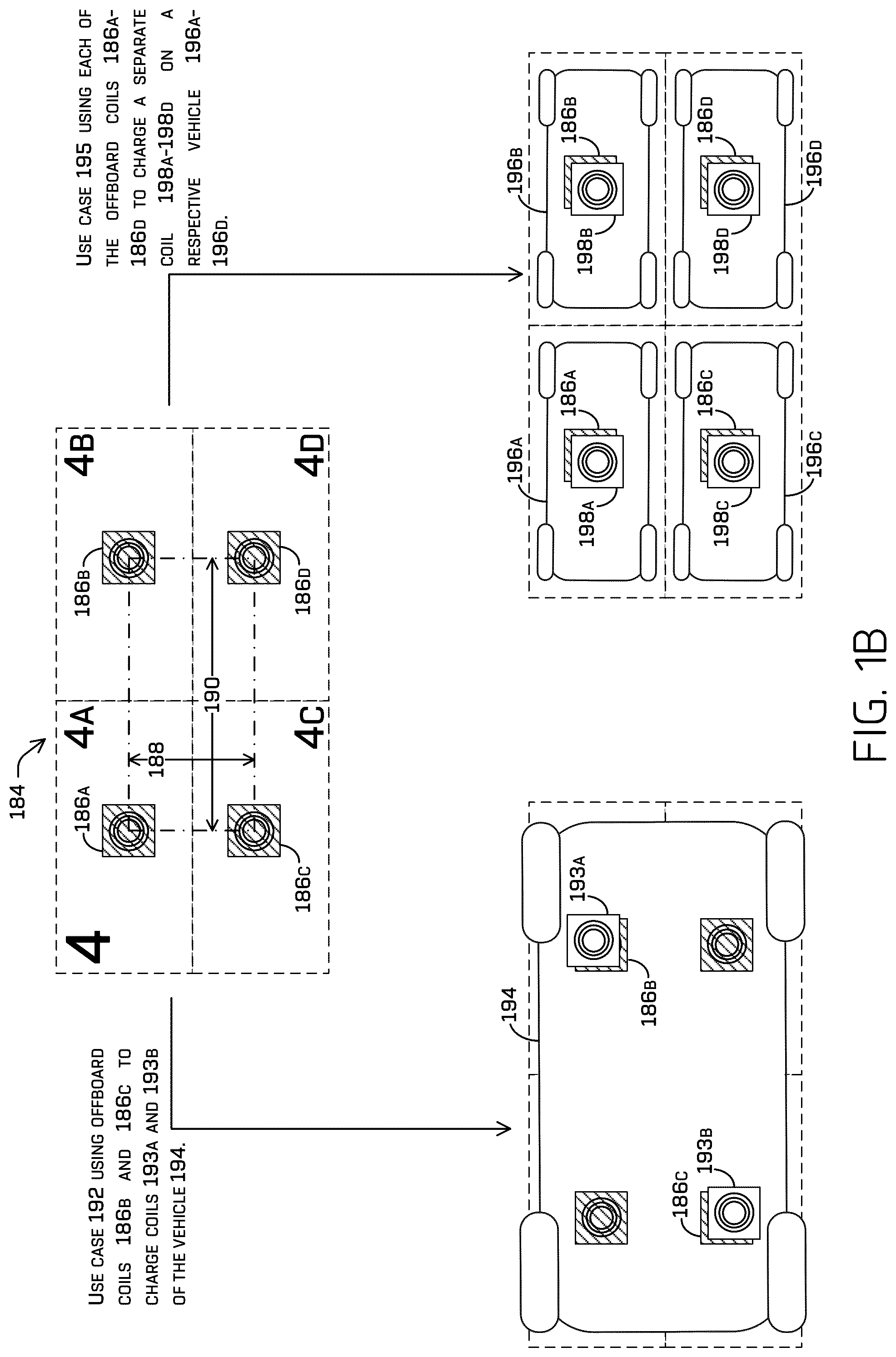 Patent US12103410 Figure 2 – Multi-coil inductive charging for vehicles