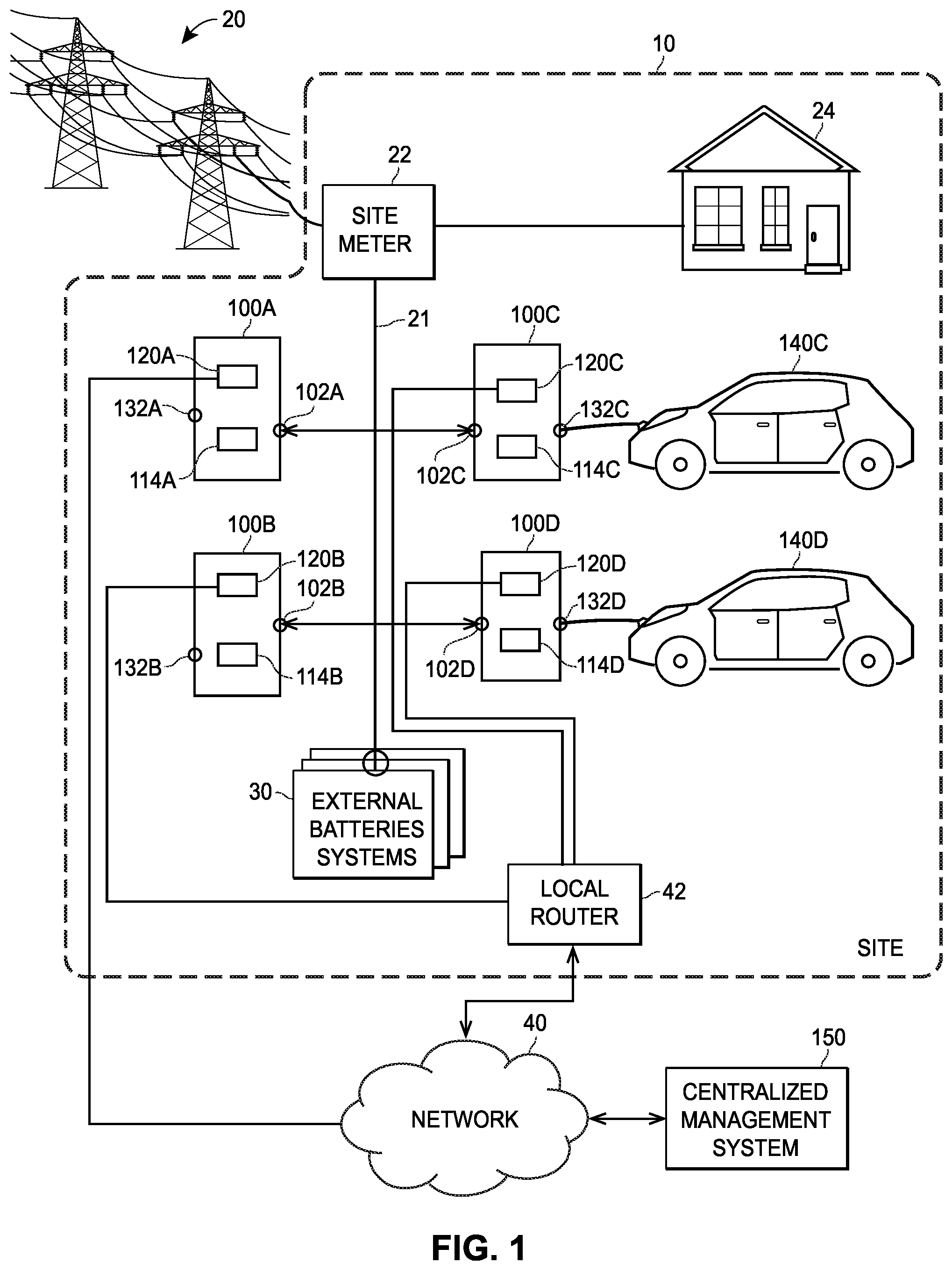 Patent US12103423 Figure 1 – Resilient charging station