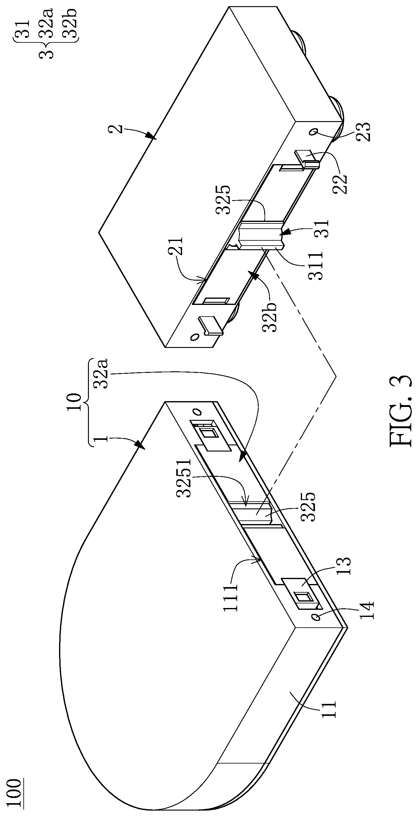 Patent US12103425 Figure 3 – Automatic battery replacement apparatus, moving platform, and rechargeable battery