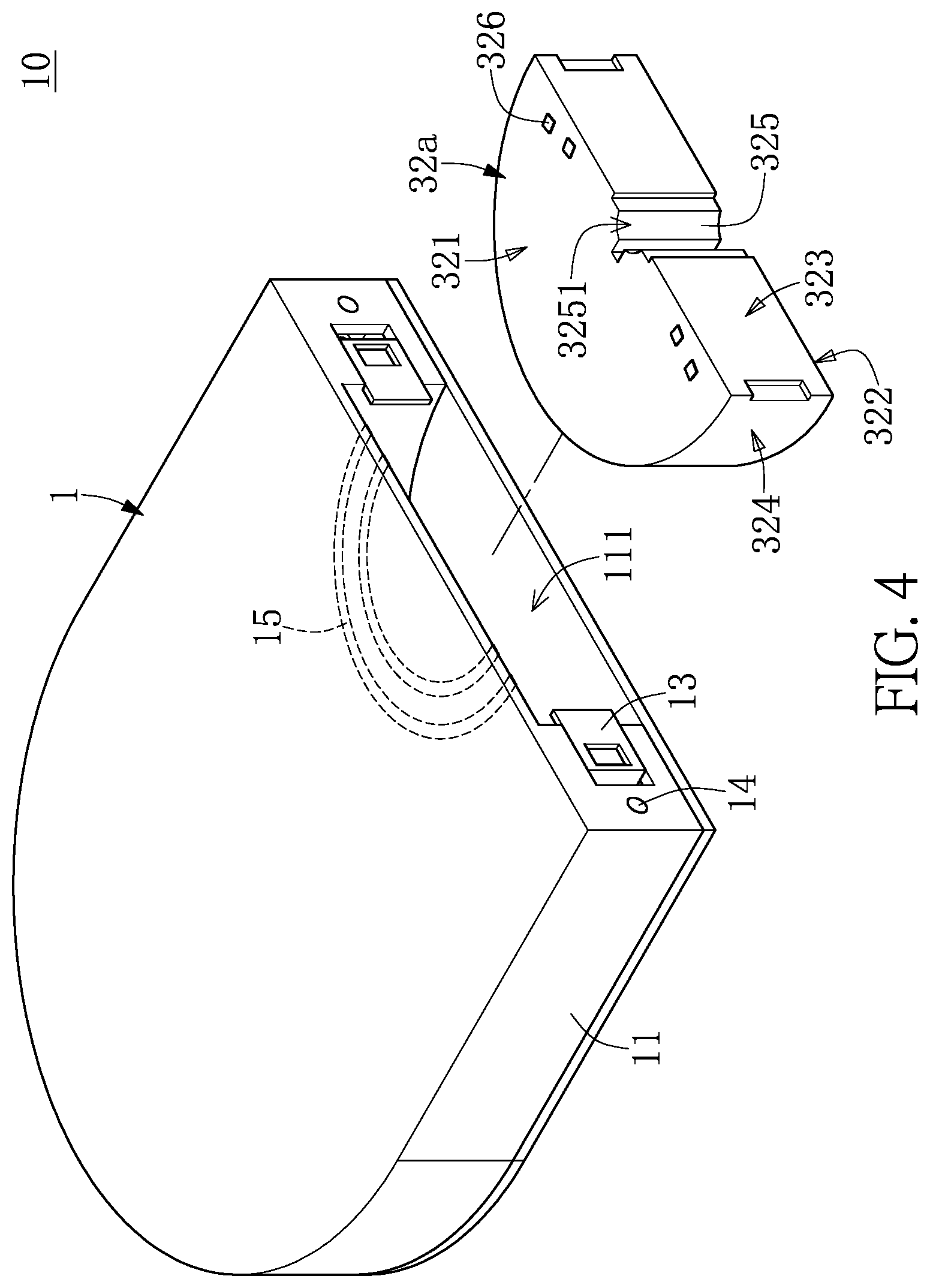 Patent US12103425 Figure 4 – Automatic battery replacement apparatus, moving platform, and rechargeable battery