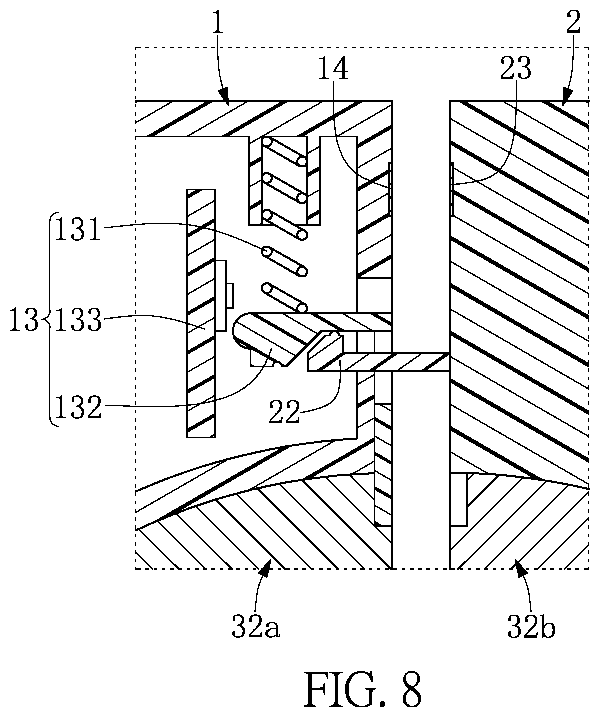 Patent US12103425 Figure 8 – Automatic battery replacement apparatus, moving platform, and rechargeable battery