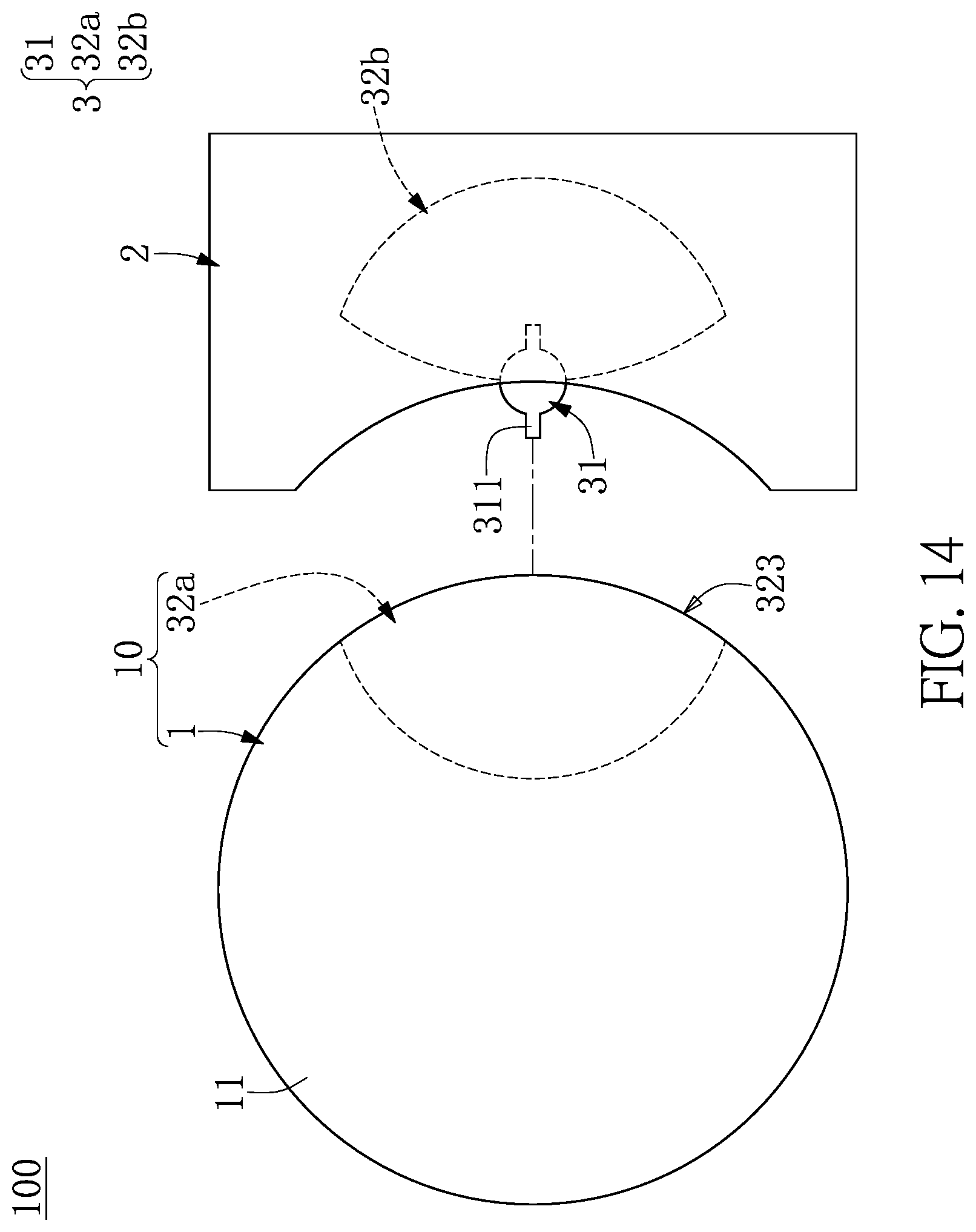 Patent US12103425 Figure 14 – Automatic battery replacement apparatus, moving platform, and rechargeable battery